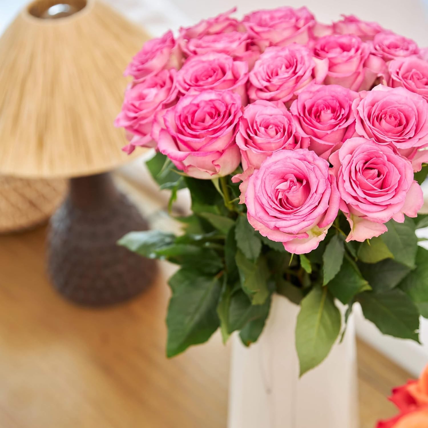 18 Pink Roses Bouquet – Fresh Cut Flowers-Lasting Roses for Gifts, Birthdays & A