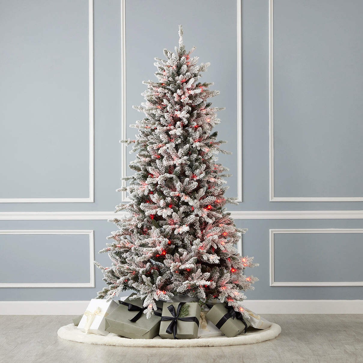 Bluffton Flocked Pine Tree