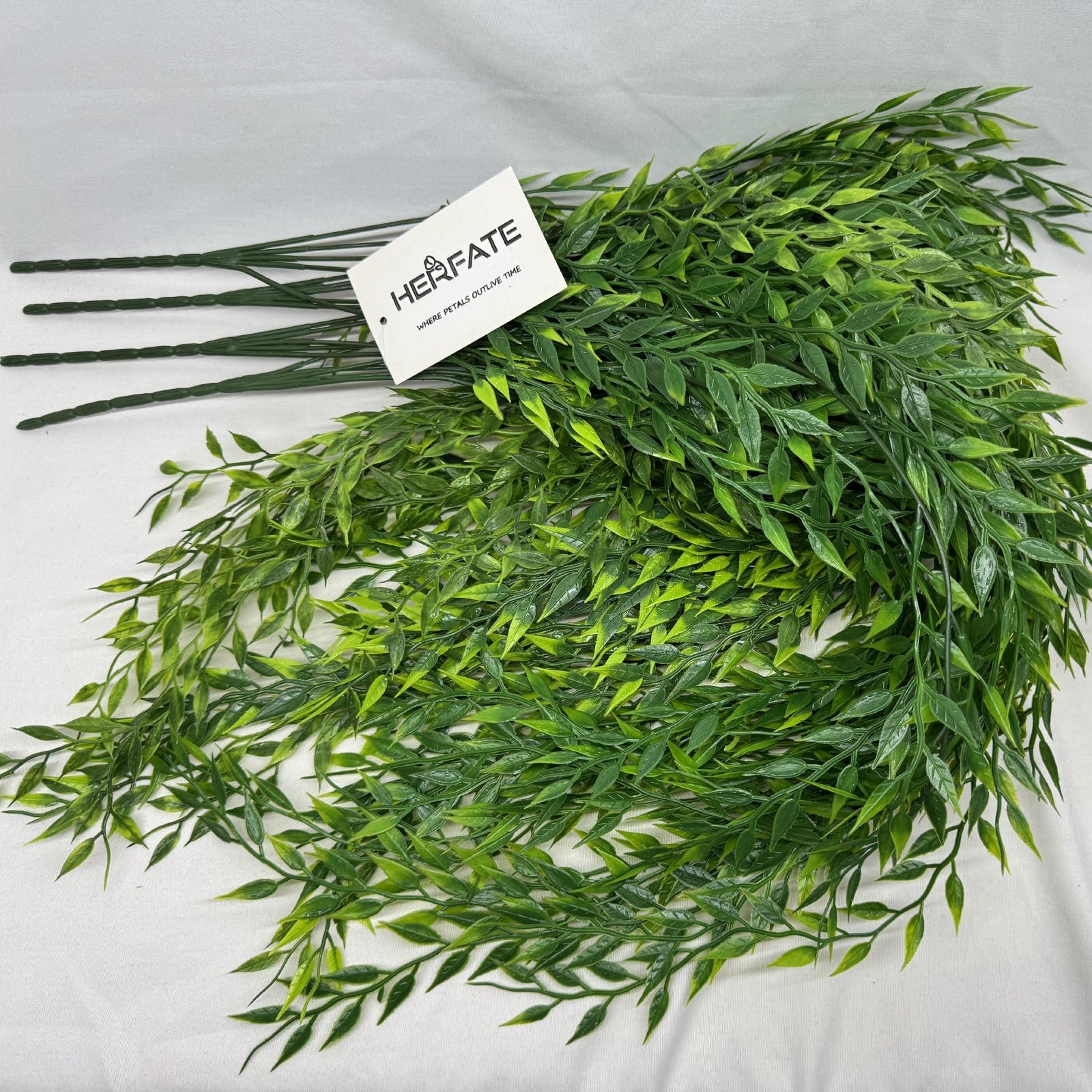 Fake Garland Hanging Vines 4 PC Artificial Weeping Willow Leaves Fake Greener…