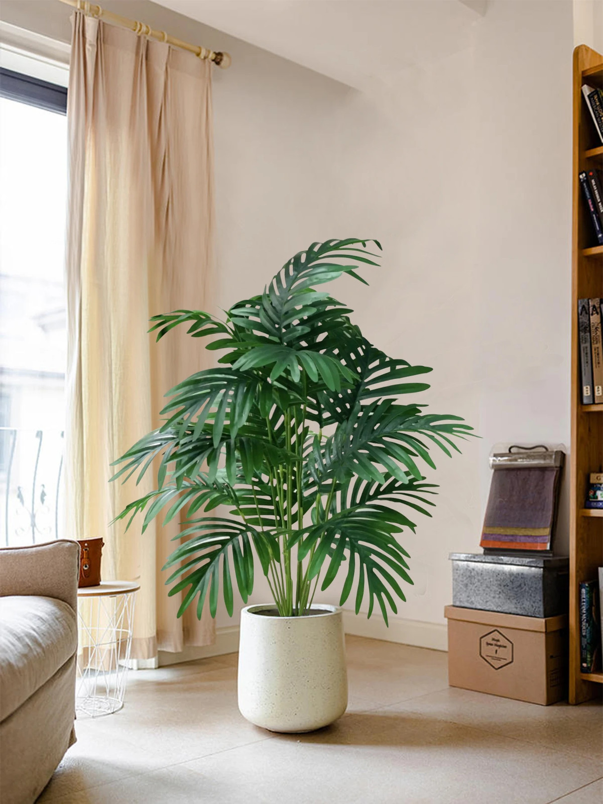 70-80cm Large Artificial Palm Tree Tropical Green Faux Monstera Plant Decor