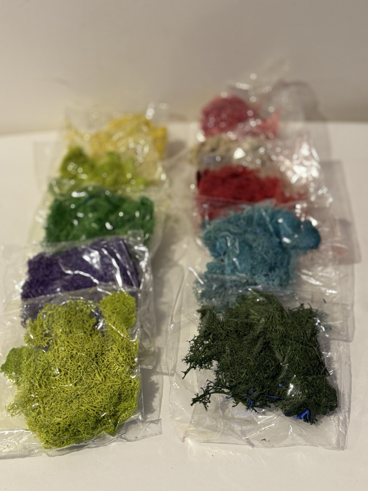 7 Oz Colored Fake Moss Preserved for Crafts Artificial Decorative Moss Faux