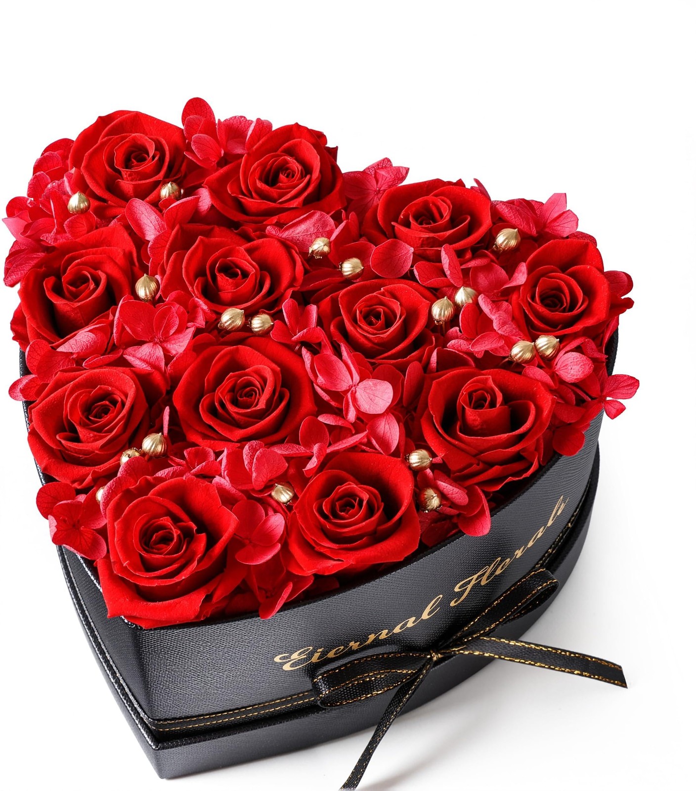 Red Preserved Forever Roses In Box 12 Flowers Anniversary Gift For Women