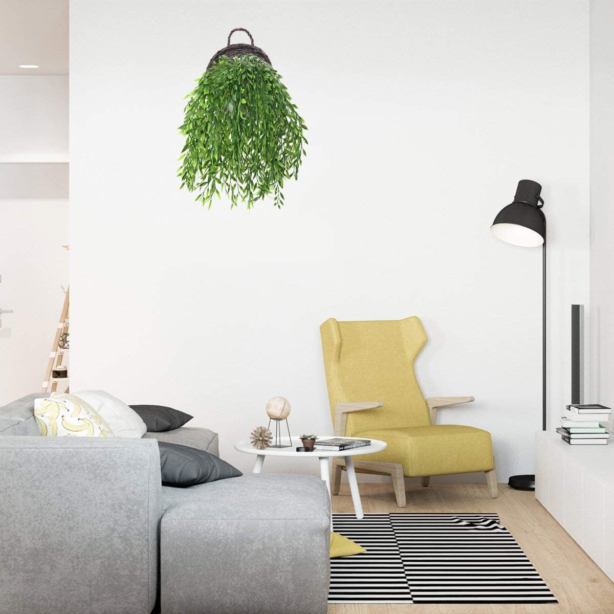 Artificial Hanging Plants, Fake Vines Plastic Ivy Greenery Christmas Decorati…