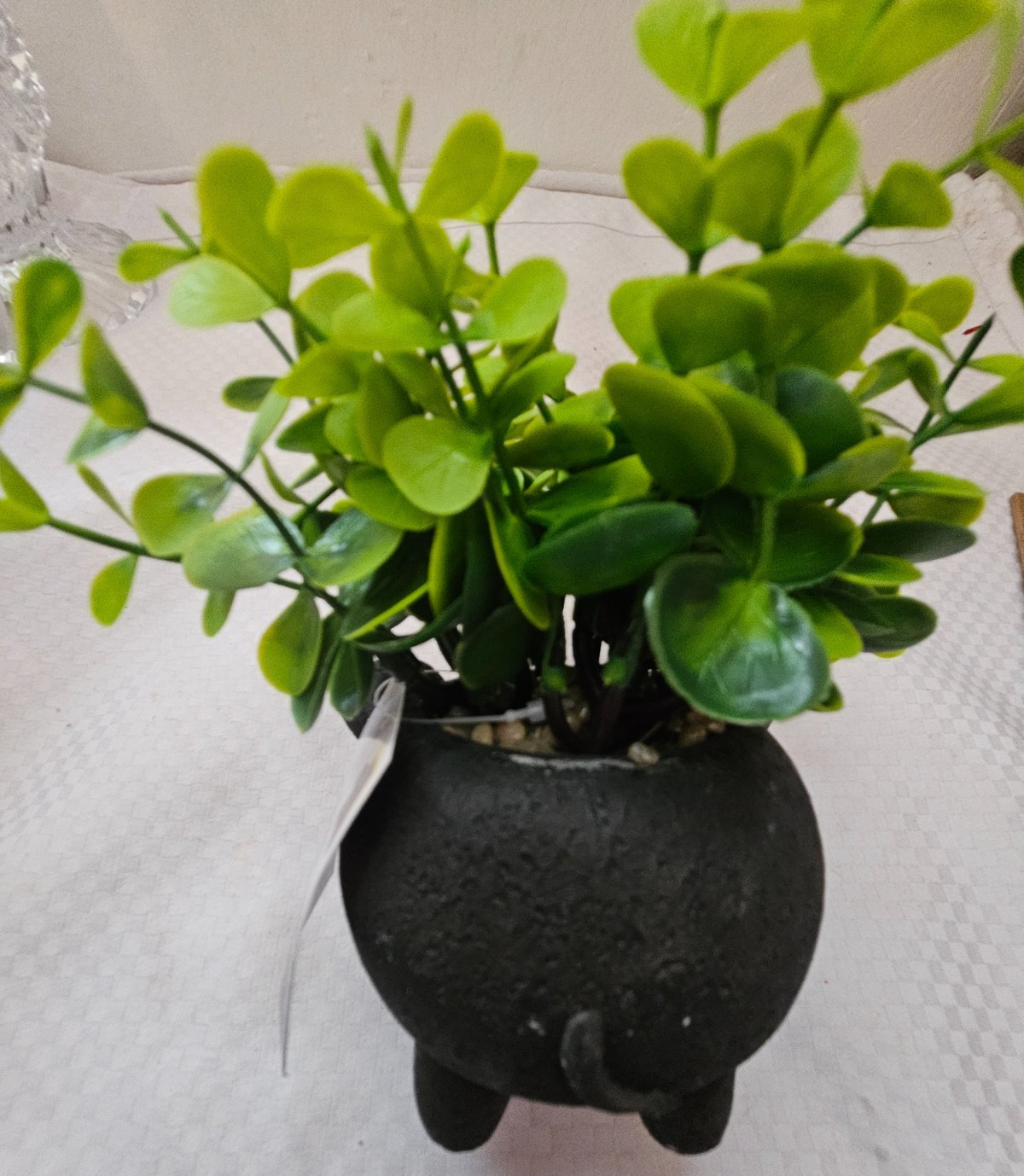 Super Cute True Living Faux Greenery Pig Planter/ Home Decor/ Spring Decor