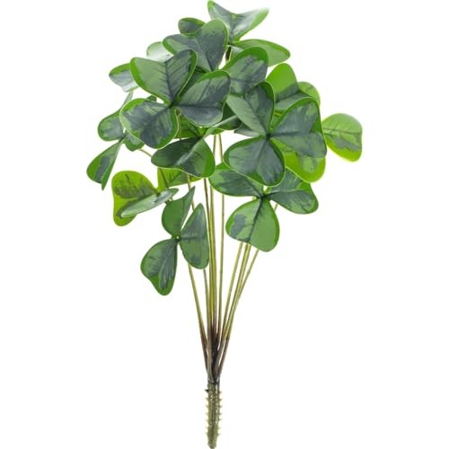11 * 6 Inch Artificial Shamrock Plant, Faux Clover Greenery 26.00X16.00X3.00CM