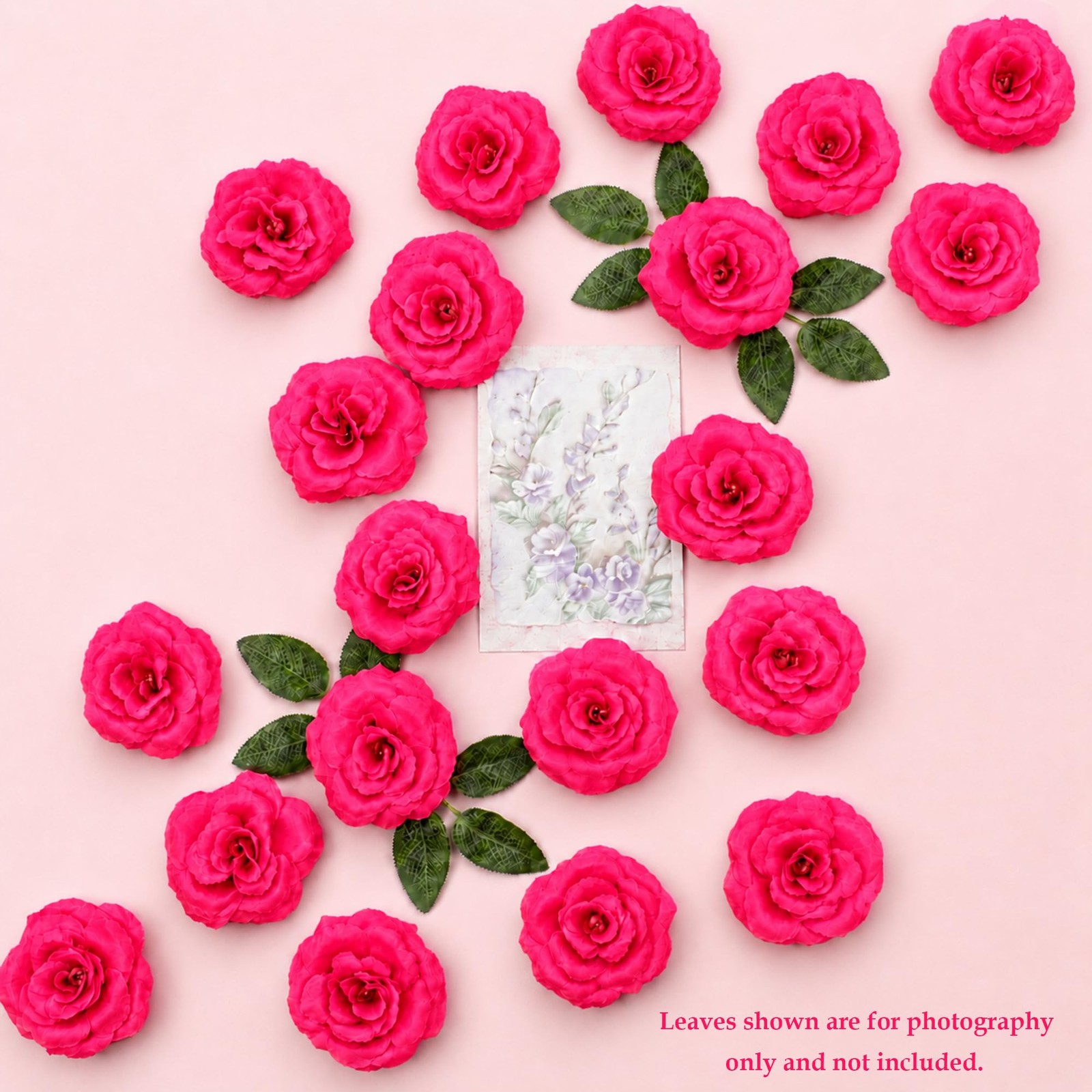 Rose Artificial Flowers, 50Pcs White Roses Head Flowers Bulk with Stem, 3 Inc…