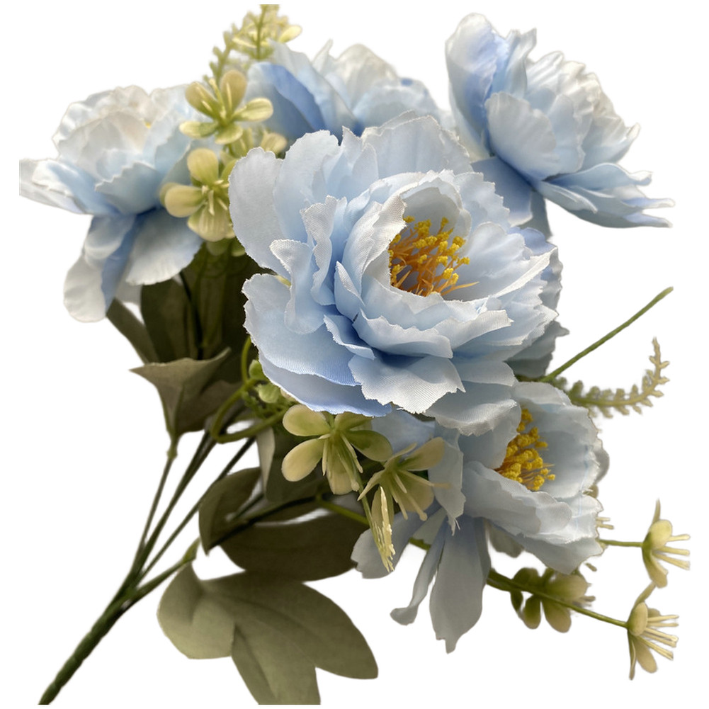 Realistic Peony Silk Flower Arrangement 6 Heads 35cm Height for Indoor Decor
