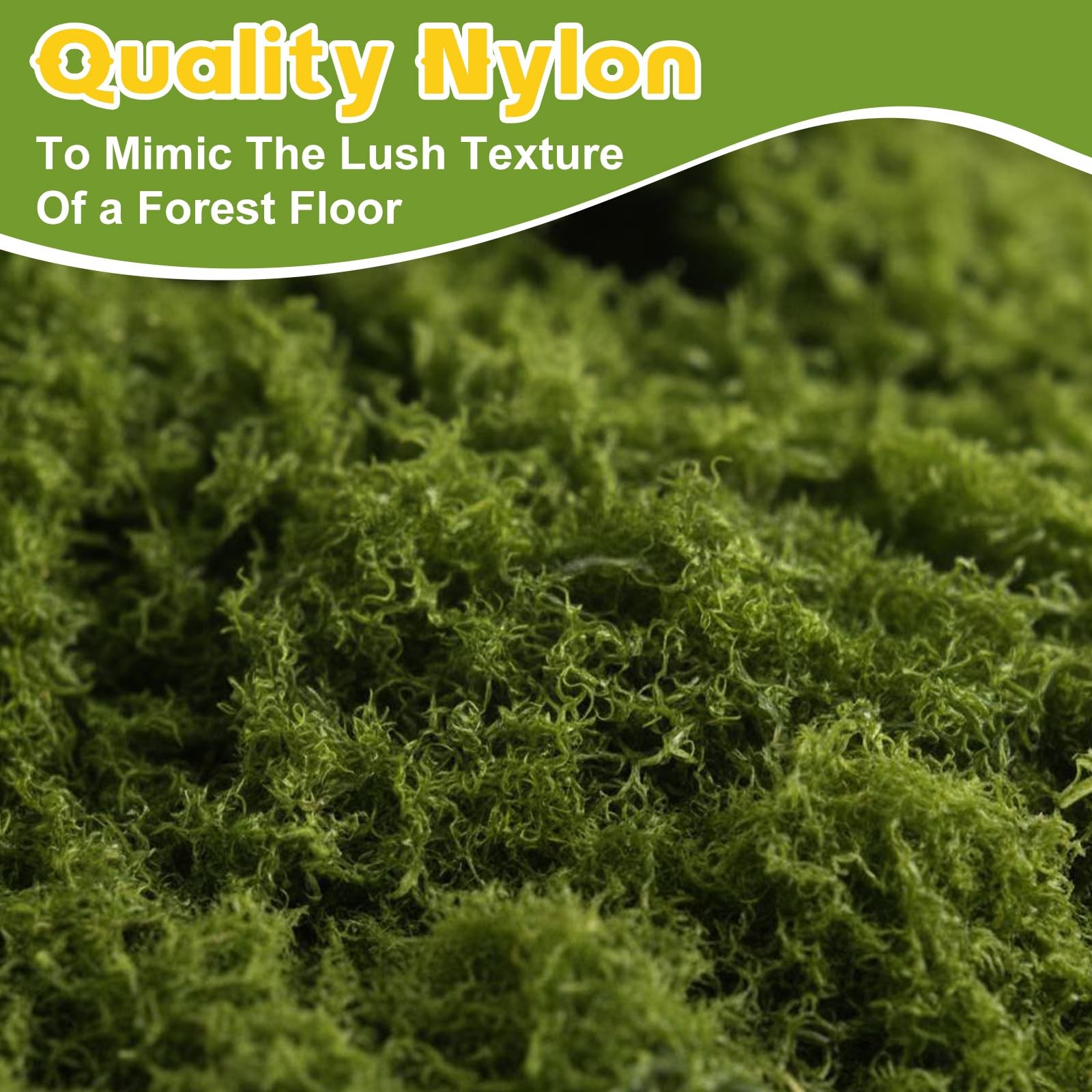 Artificial Moss Mat 11.8 Inch x 8.85ft Faux Roll Runner Sheet Green Nylon