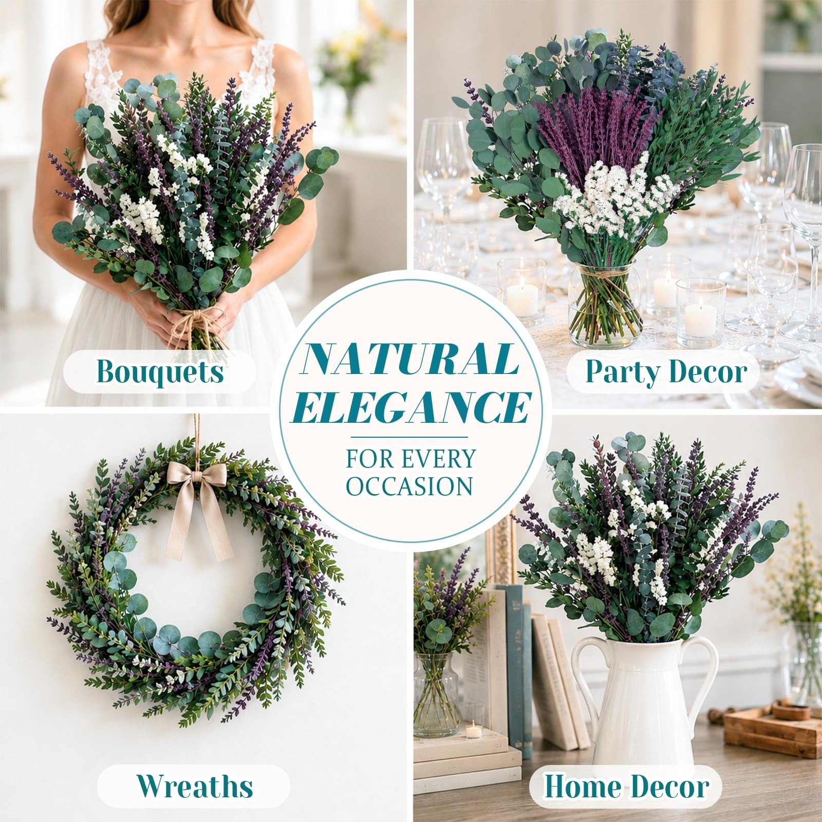 85 Pcs Dried Eucalyptus & Lavender Bundle for Shower Decor, Aromatherapy, DIY Va