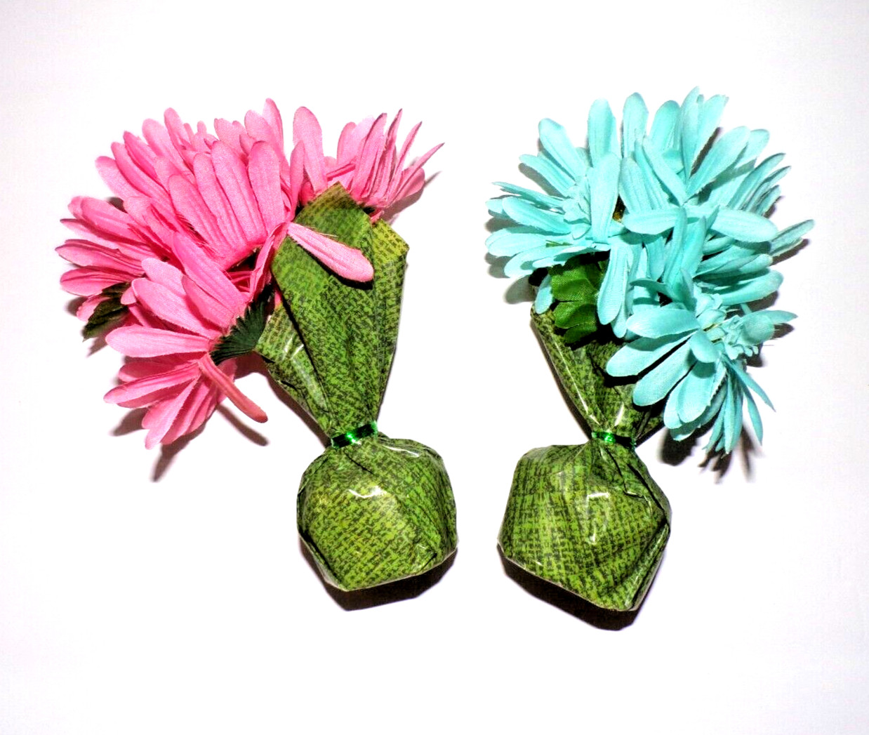 2 Daisy Flower 8×3 Artificial with weights for occasions Home Decoration tS2