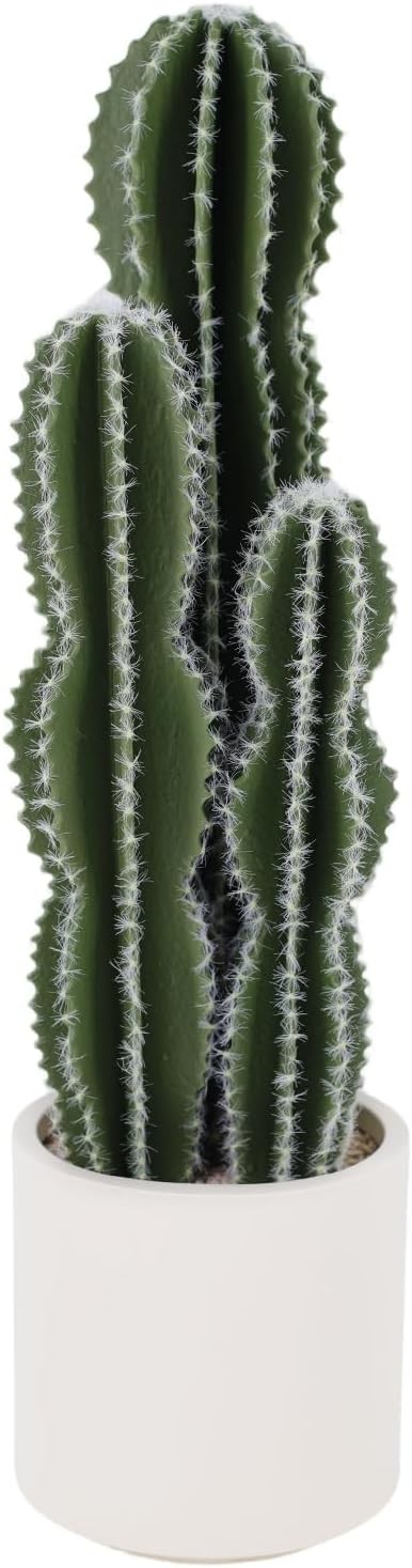 Realistic Artificial Cactus Plant in Pot – Lifelike Faux Saguaro Fleshy Plant