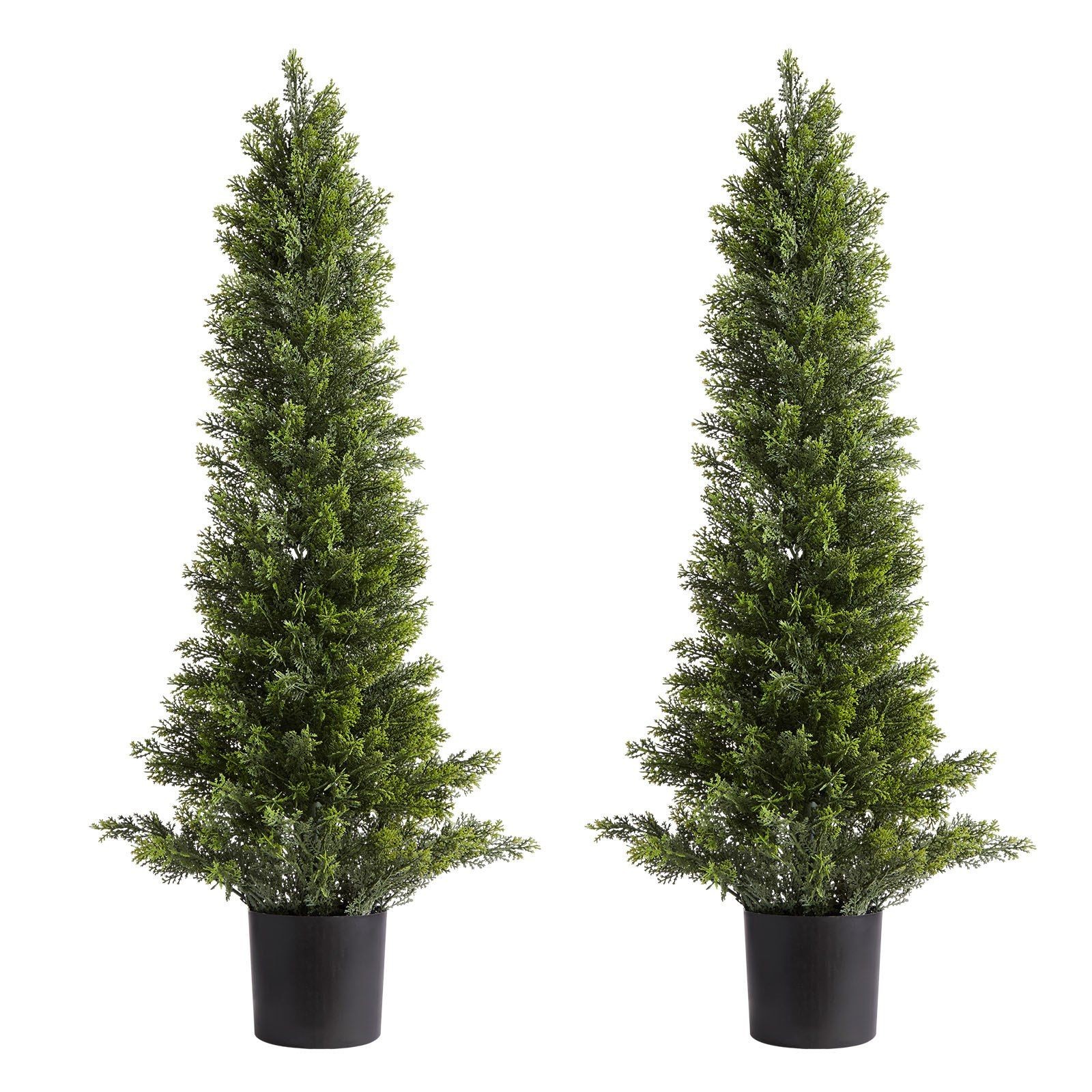 36in 2Pack Faux Topiary Trees Soft Touch PE Leaves Perfect for Garden Event