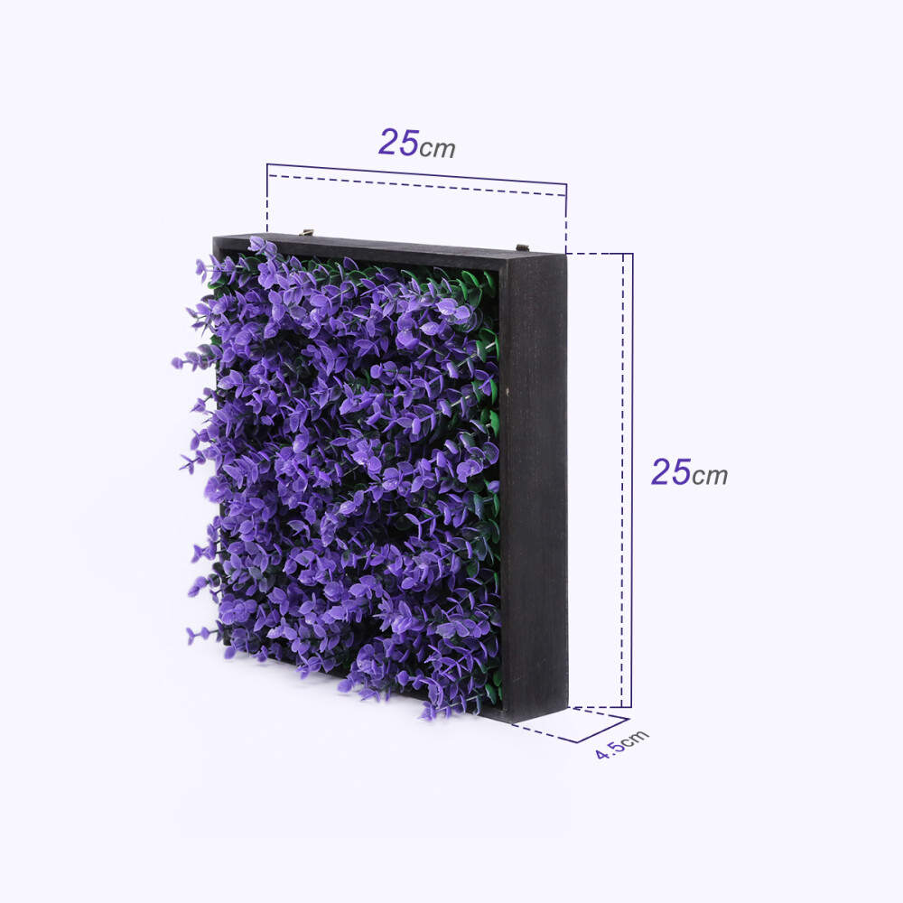 Wood Wall Planter Vase & Artificial Plants Wall Decor Living Room Lounge Office