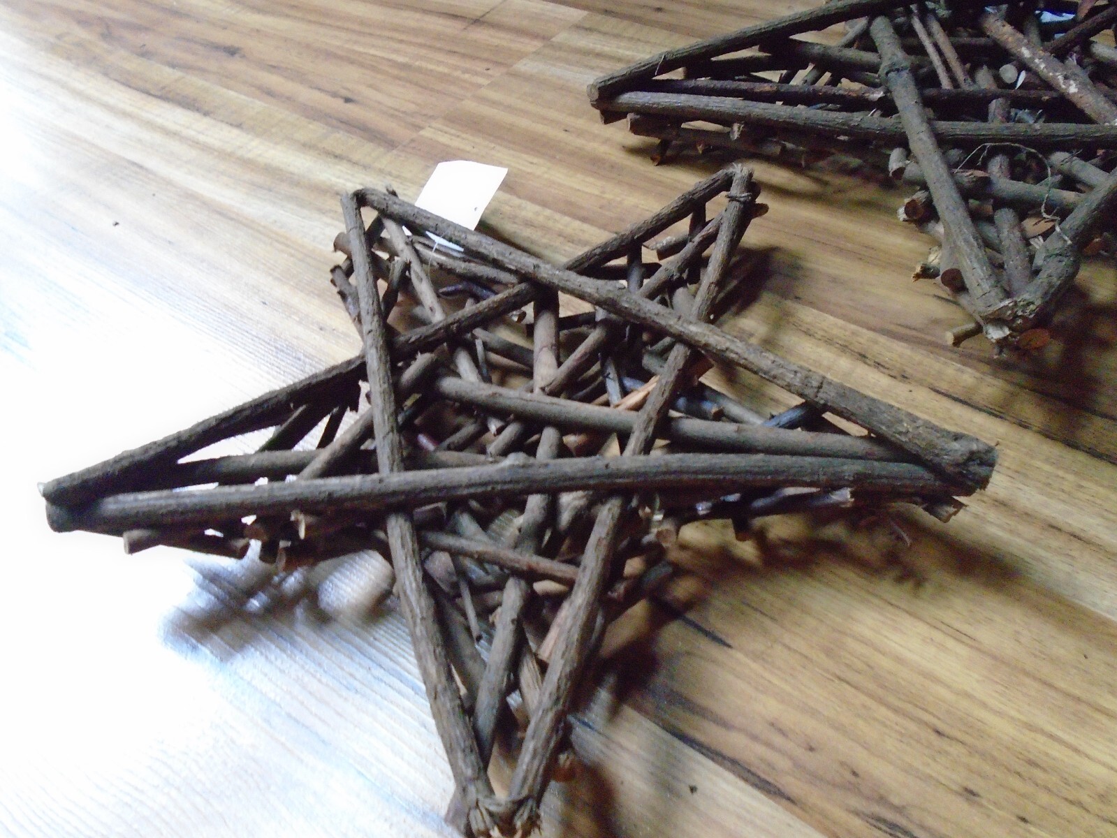 2 Natural Twig 3D Set Of Stars Rustic Home Decor 16″ 12″ Cabin Lodge