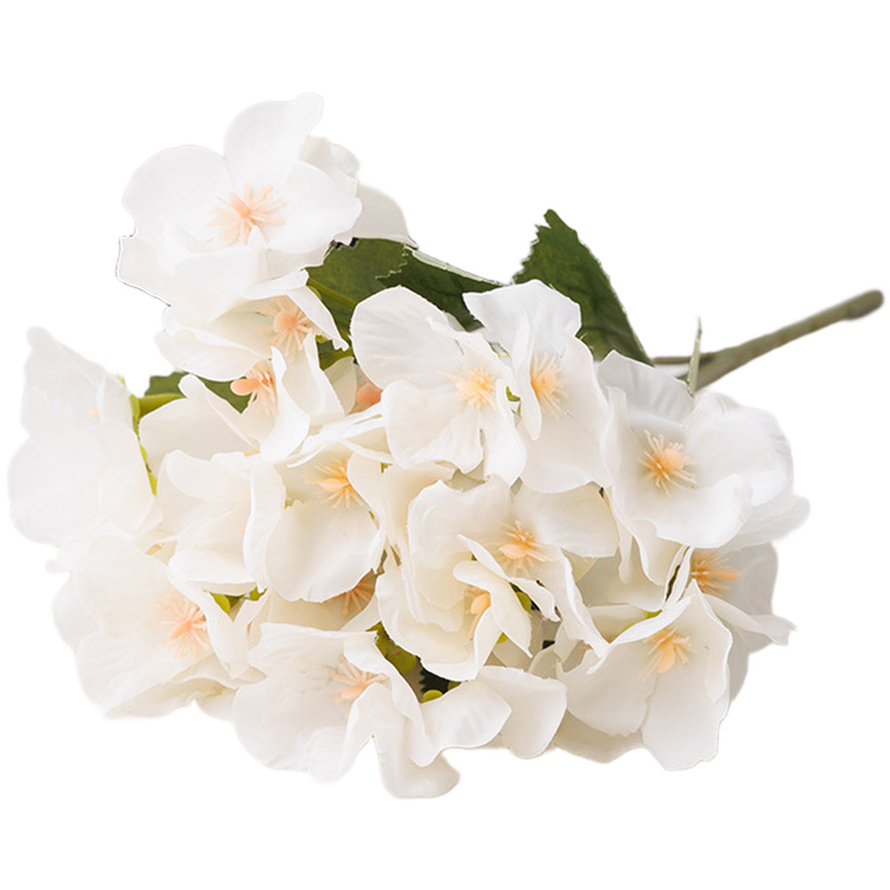 Silk for sweetheart Hydrangea 31cm Artificial Flower 5 Branches for Wedding