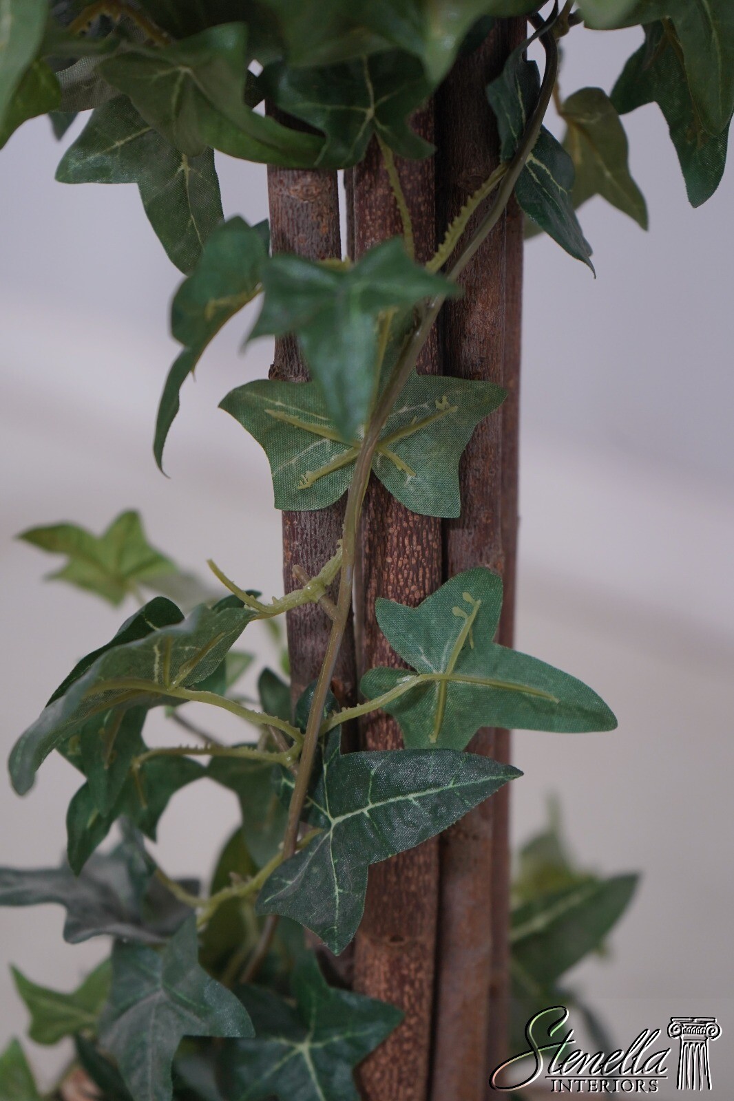 F67505: Pair Faux Topiary Plants In Classical Composite Pots