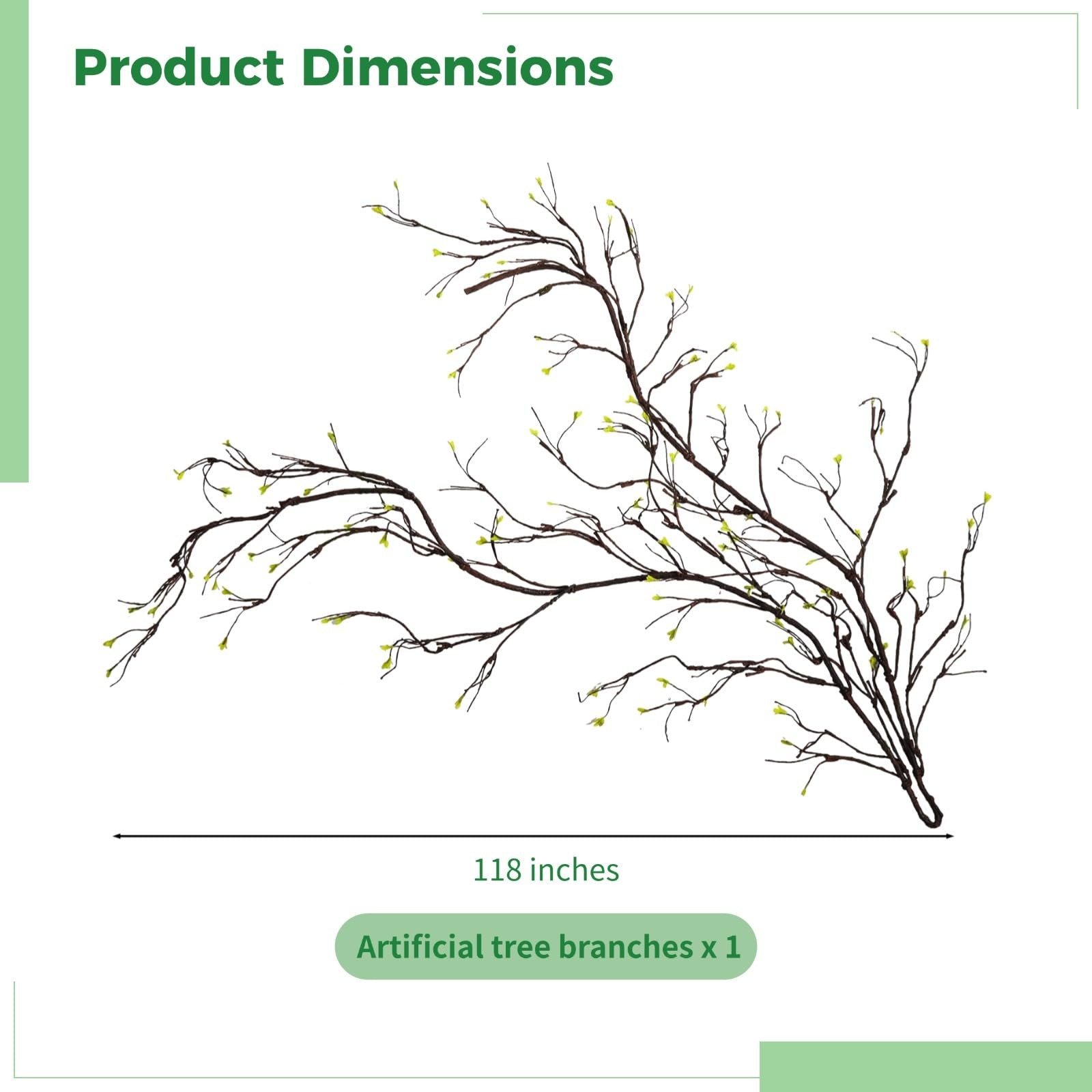 Artificial Tree Branch 118in Rattan Ivy Vine