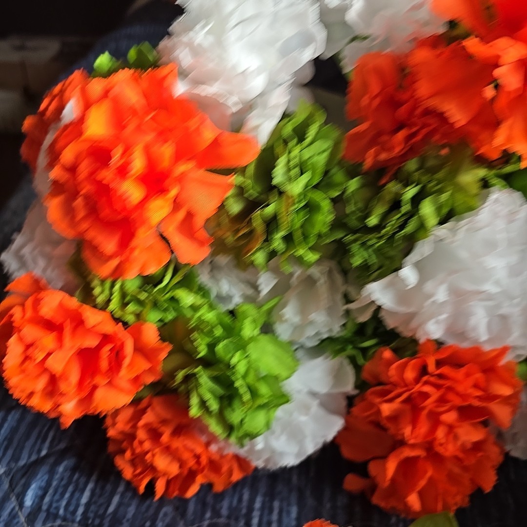 CelebrateIt 10 Picks Artificial Flower White Orange Green… K