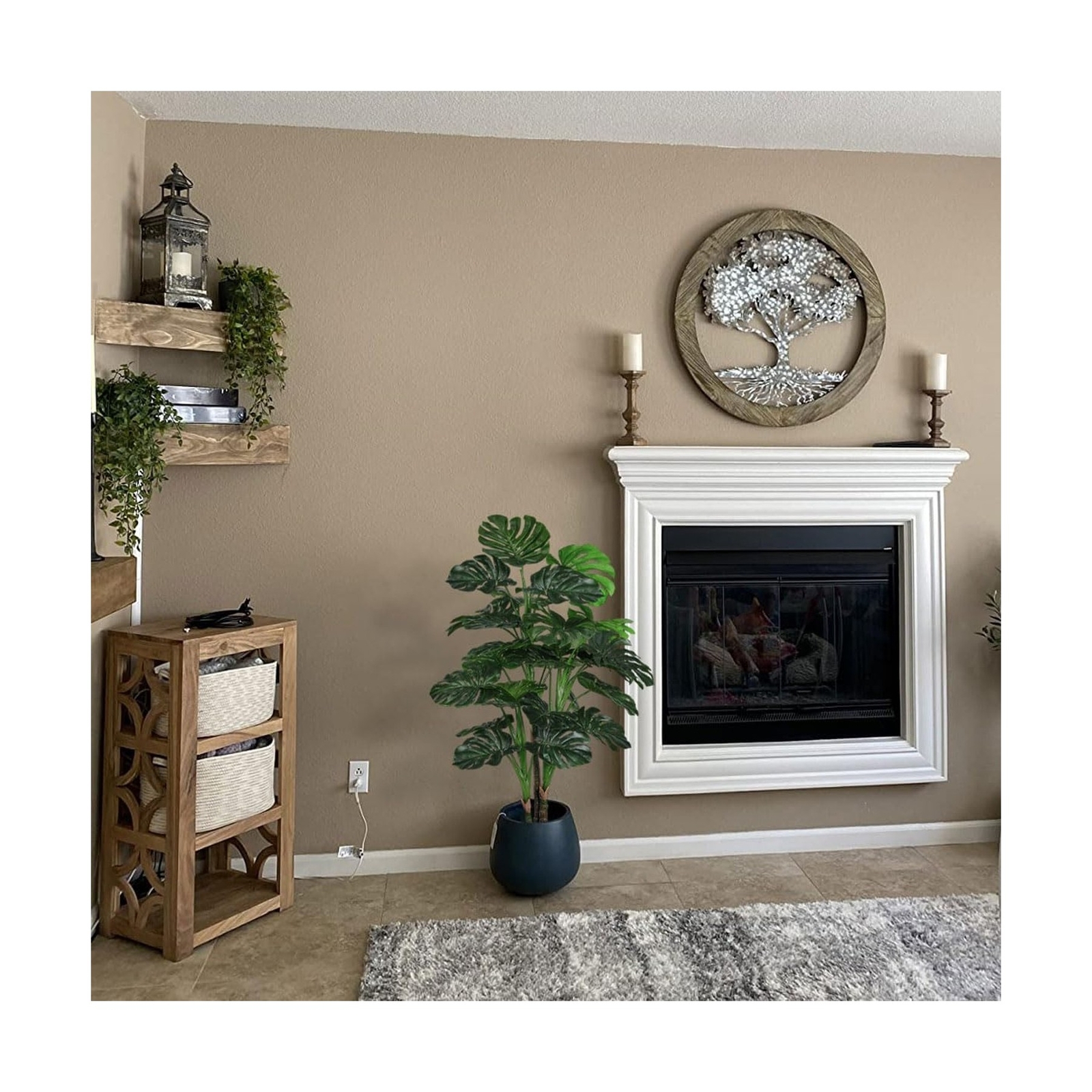 Aveyas 54” Tall Large Artificial Monstera Deliciosa Plants, 4.5 Feet Faux Sw…