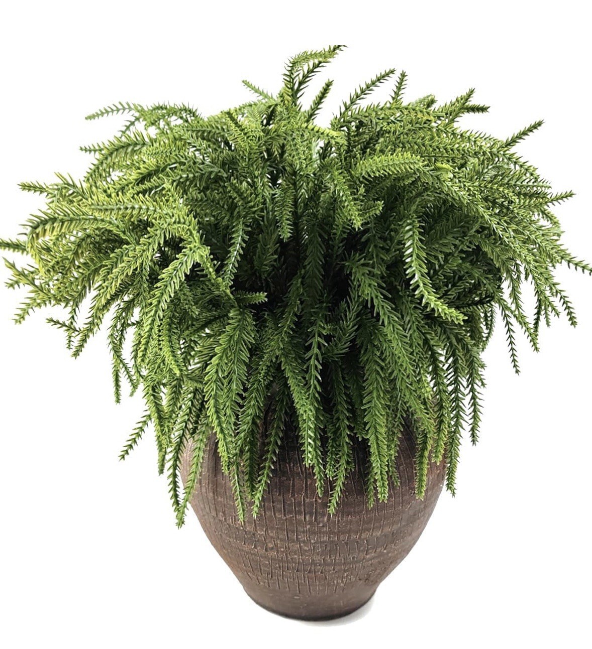52 Pcs Realistic Christmas Norfolk Pine Branches Natural Droopy Soft Bendable