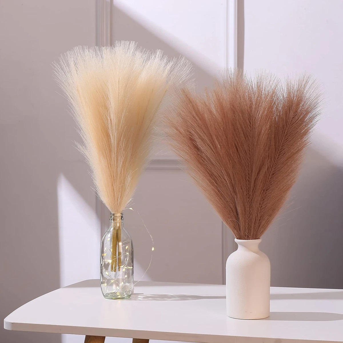 10PCS Artificial Pampas Grass Crafts Bouquet For Home Wedding Decora Accessories
