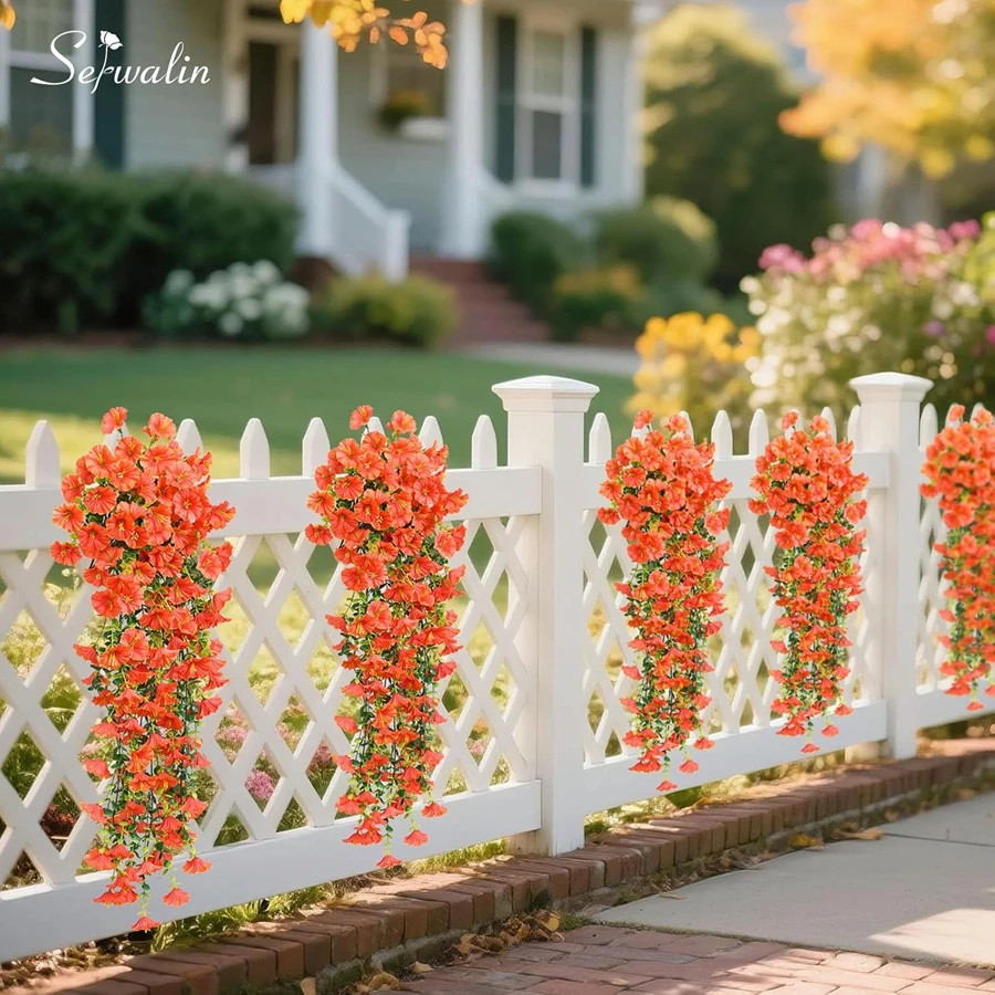 Artificial Morning Glory Flower Vine Wedding Garden Wall Home Decor DIY