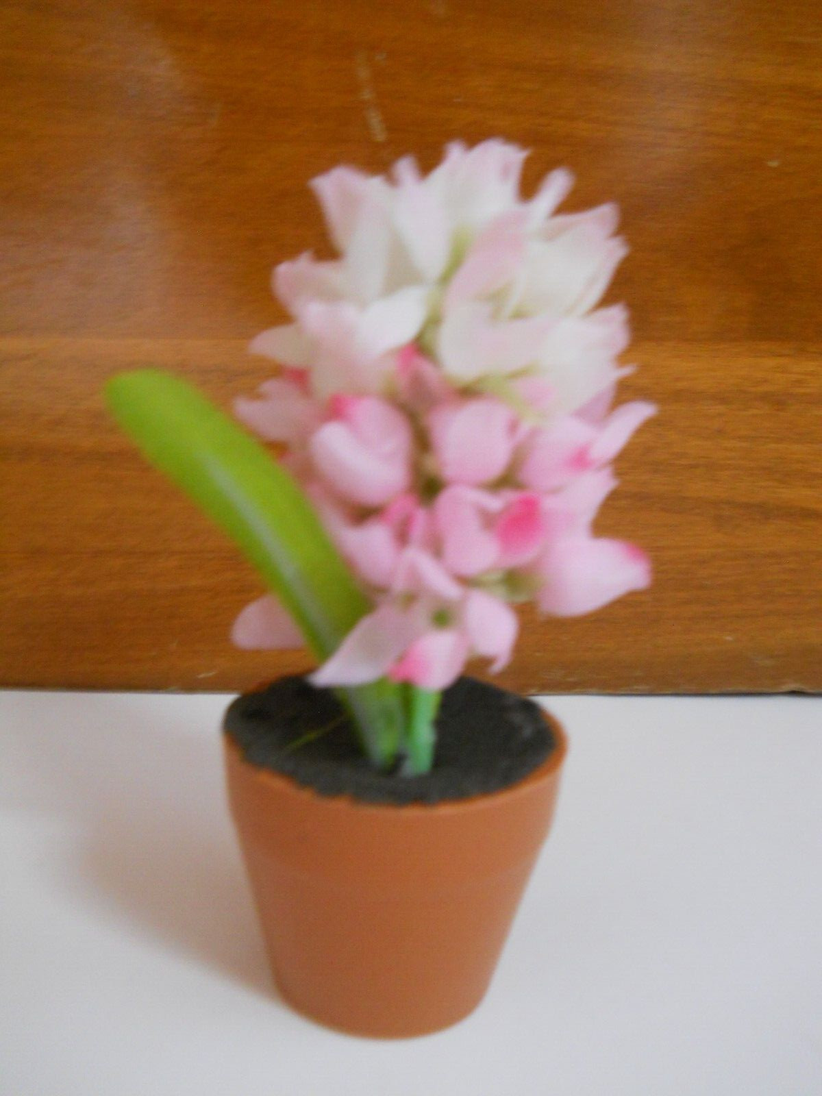 4″ Pink Artificial Flower in Pot