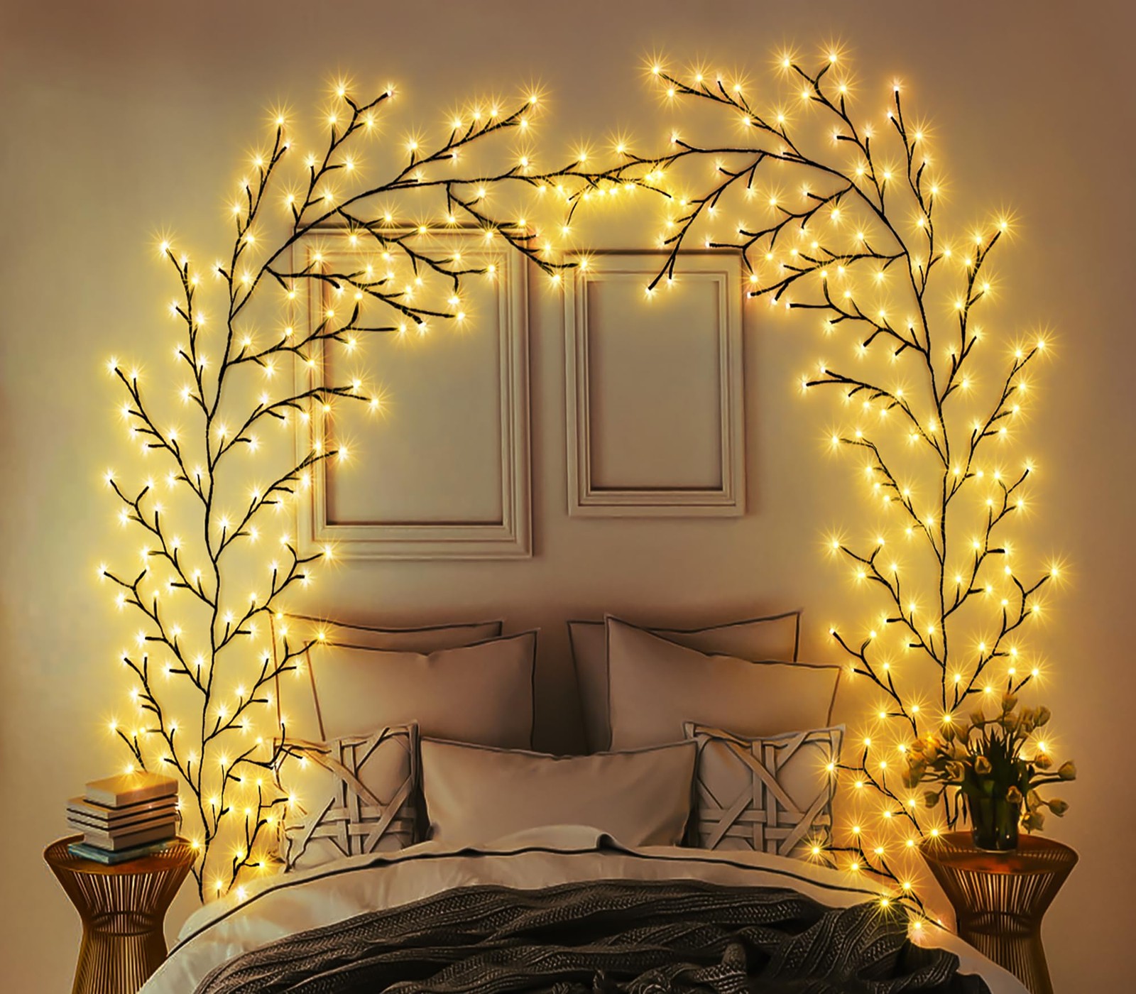160 LED Plug In Vines Lights Room Decor with Remote, 8 Modes and Timer, Indoo…