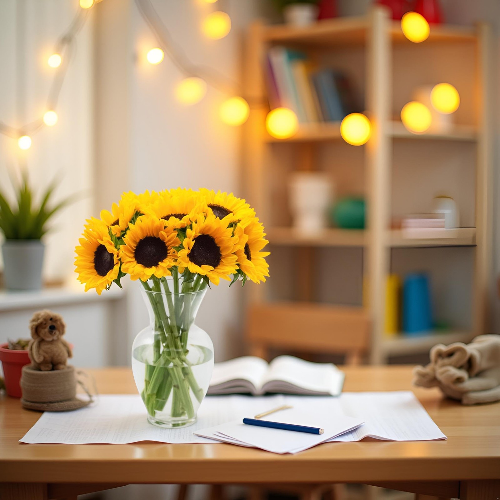 10 Stem Yellow Sunflower Bouquet Fresh Cut Flower Arrangement Home Decor Gift