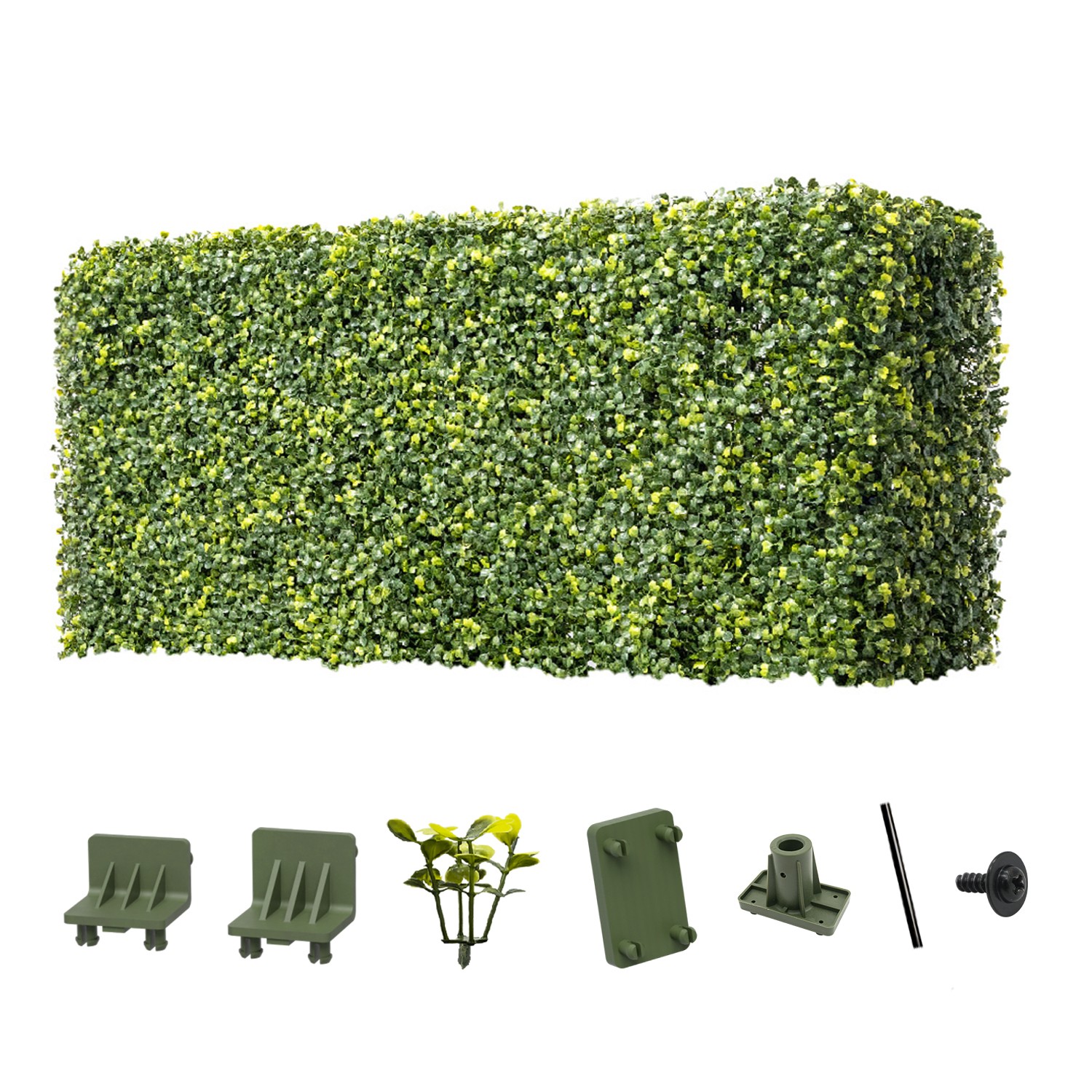 Artificial Boxwood Hedge Wall Fake Grass Fence Panel Home Garden Decoration