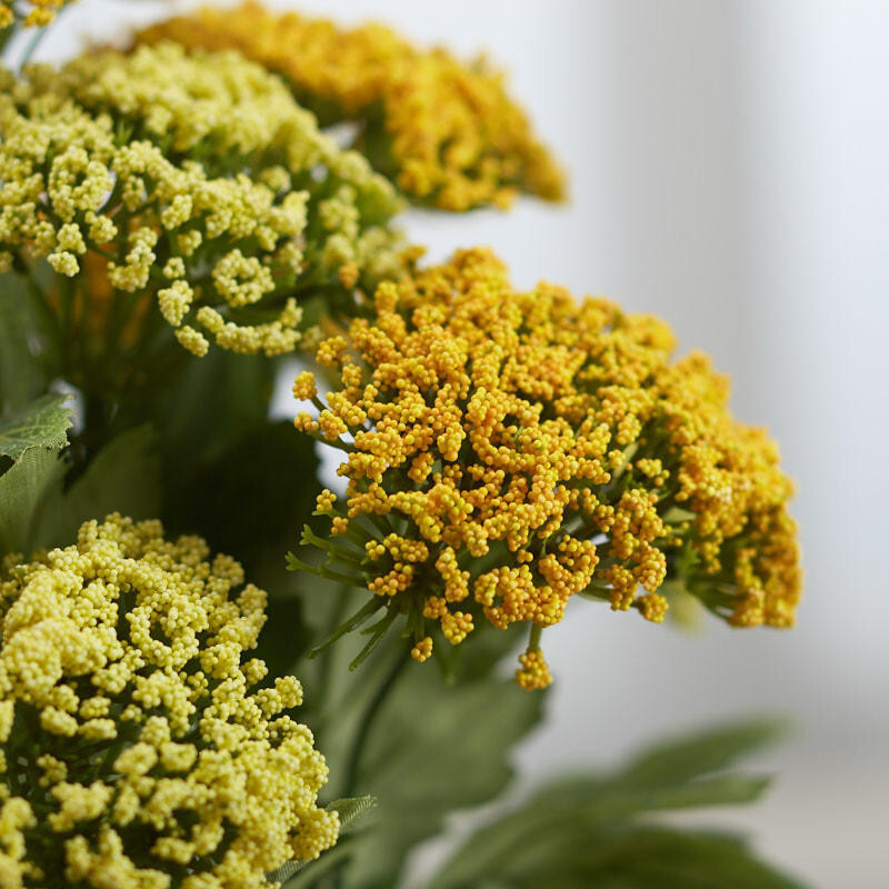 Factory Direct Craft Yellow Artificial Queen Anne’s Lace 17″ tall Bush