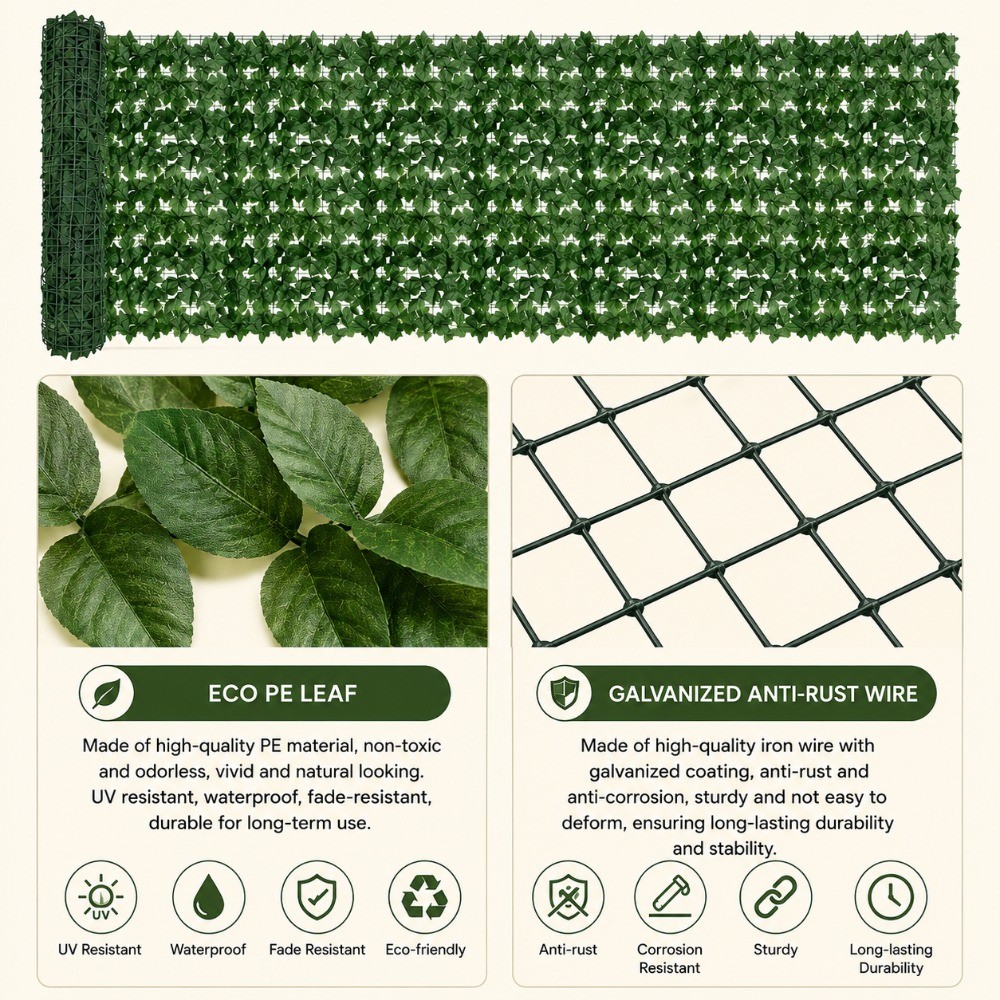 Artificial Ivy Privacy Fence