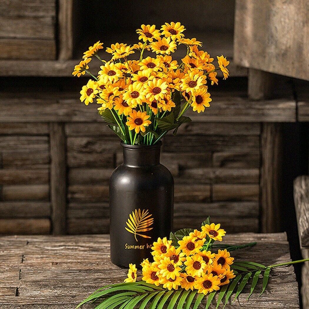 13 Heads Artificial Sunflower Bouquet Silk Fake Flowers Wedding Home Decoration