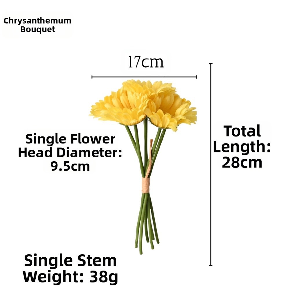 Artificial Silk Sunflower Daisy Bouquet for Wedding Photography Home Decor