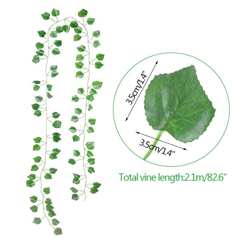 3pcs 210cm Artificial Ivy Vine Leaf Green Plant For Wedding Party Home Decor NEW
