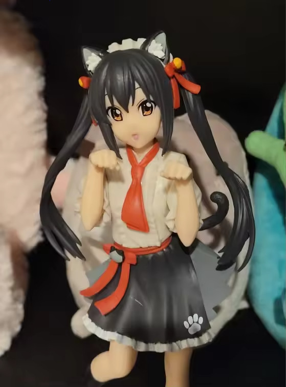 K-On Azusa Nakano Figure Cat Style Maid Costume Anime Collection PVC Model Toy