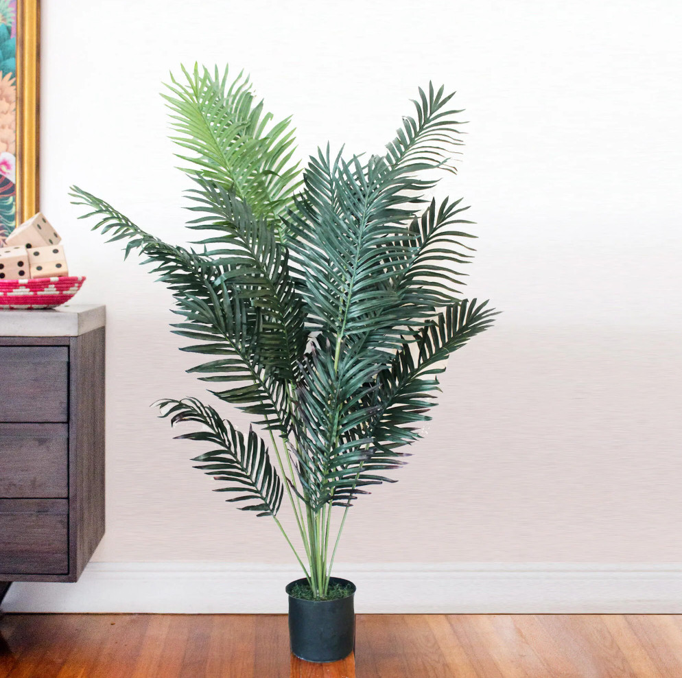 Nearly Natural Paradise Palm Silk Tree Artificial 5 ft. H High-Quality Plastic