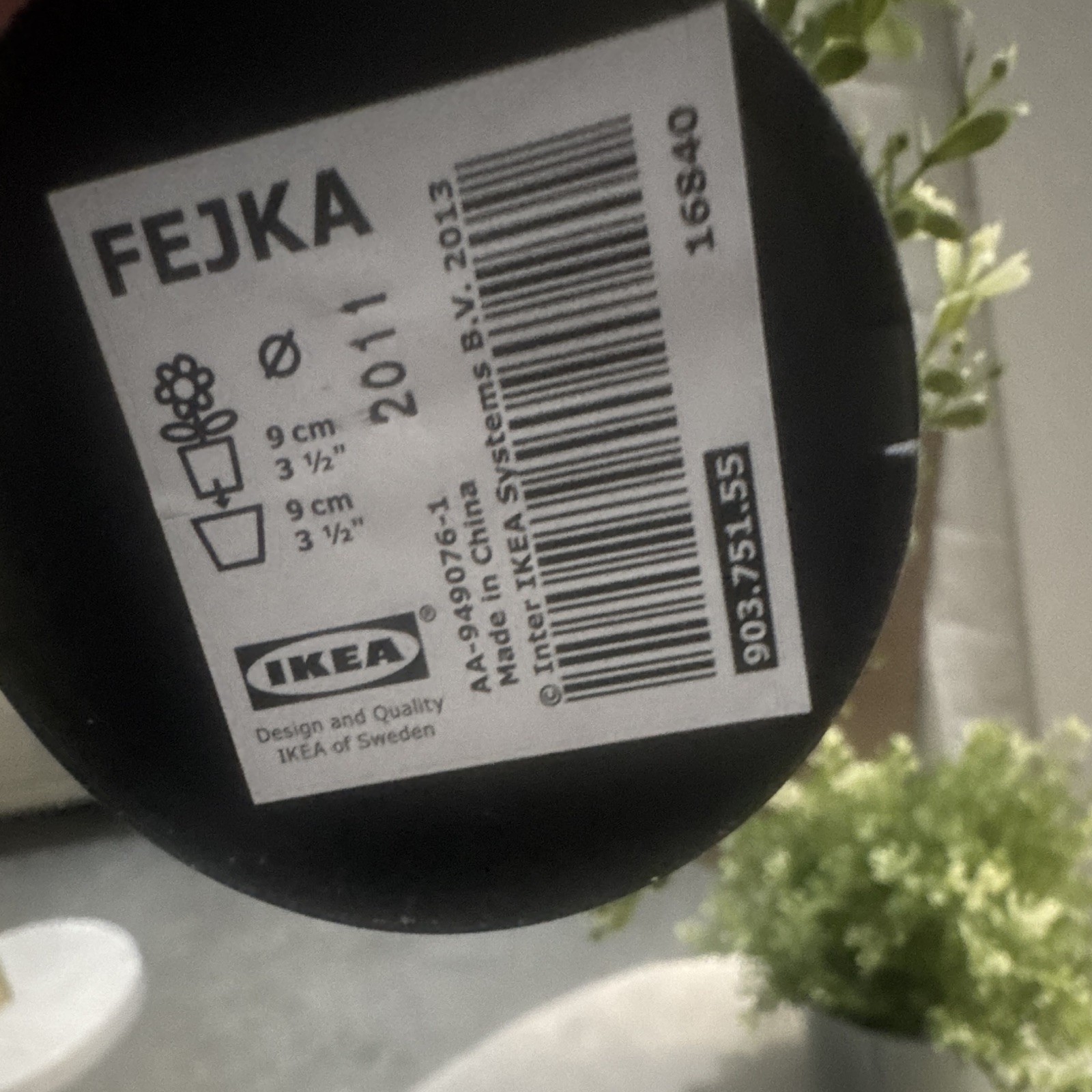 IKEA FEJKA Artificial Green Potted Plant Leaf & Foliage, Plastic, Metal Pot