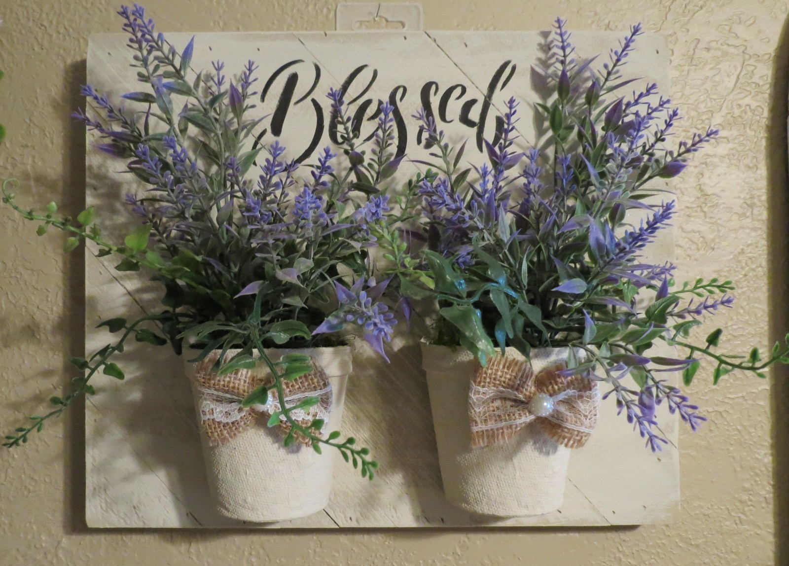 Lavender Decorative “Blessed” wall hanger