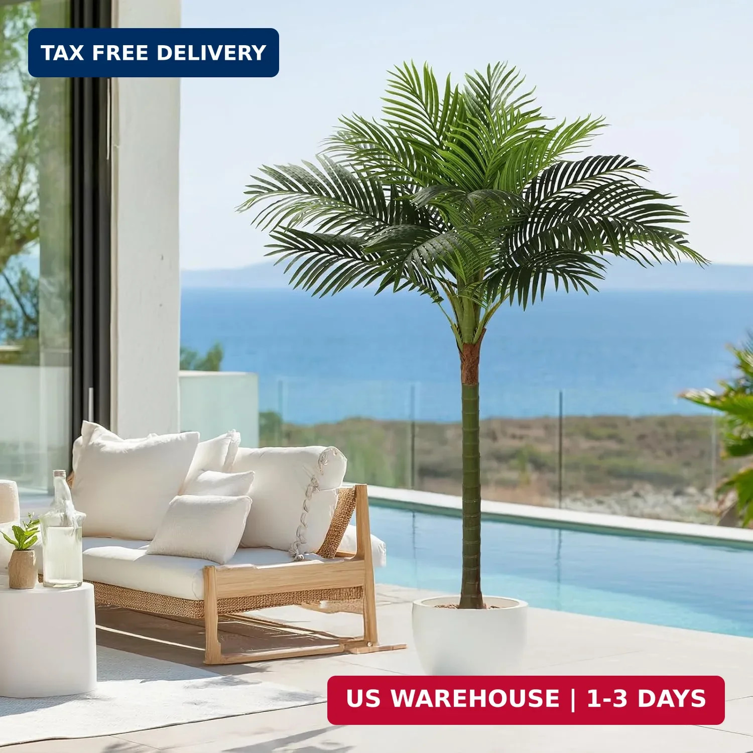 Palm Tree Artificial Tropical Plant 6FT Tall Faux Plants Indoor Fake Floor Plant