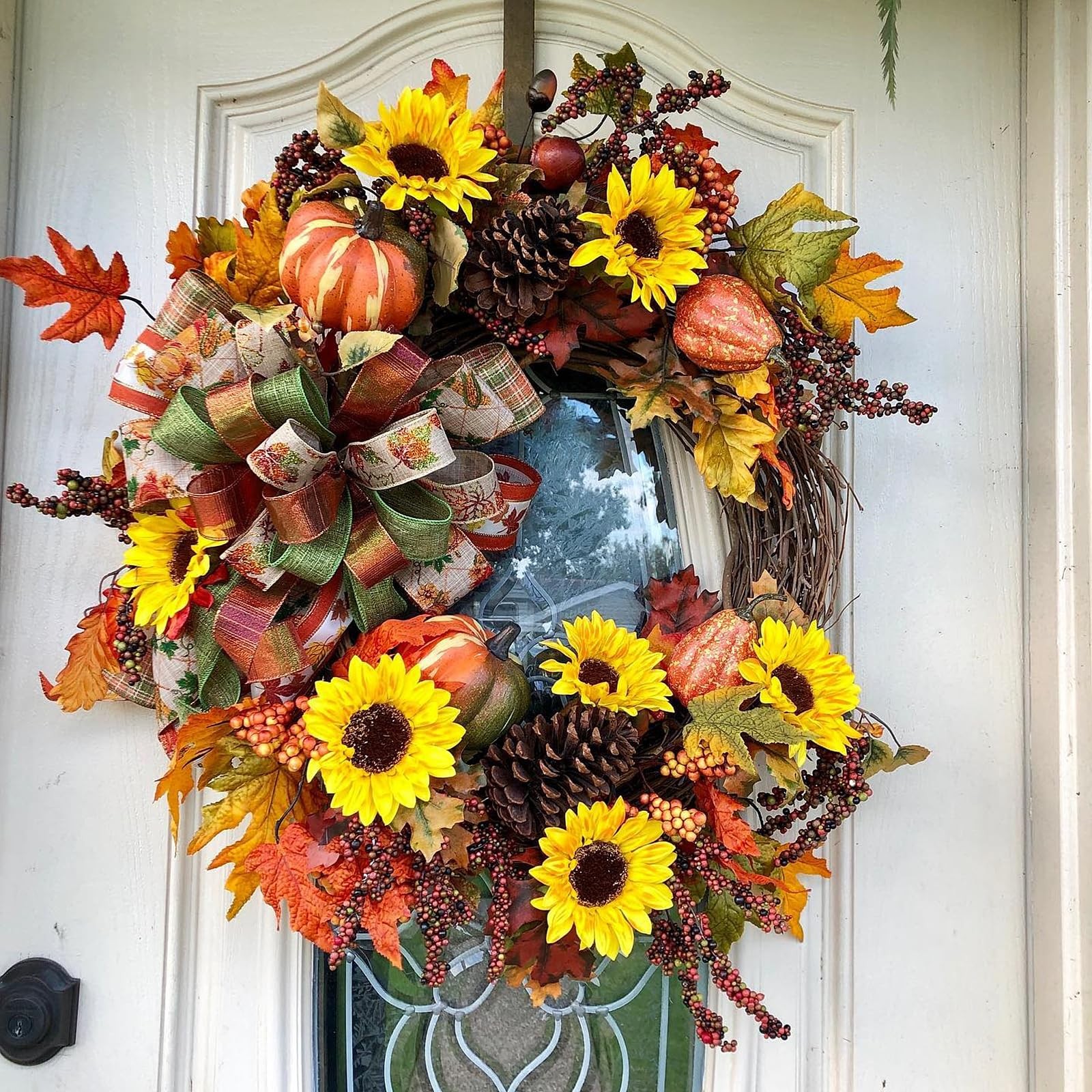 Yellow Sunflower Artificial Fake Silk Flower Bouquet Box Set Centerpiece Decor