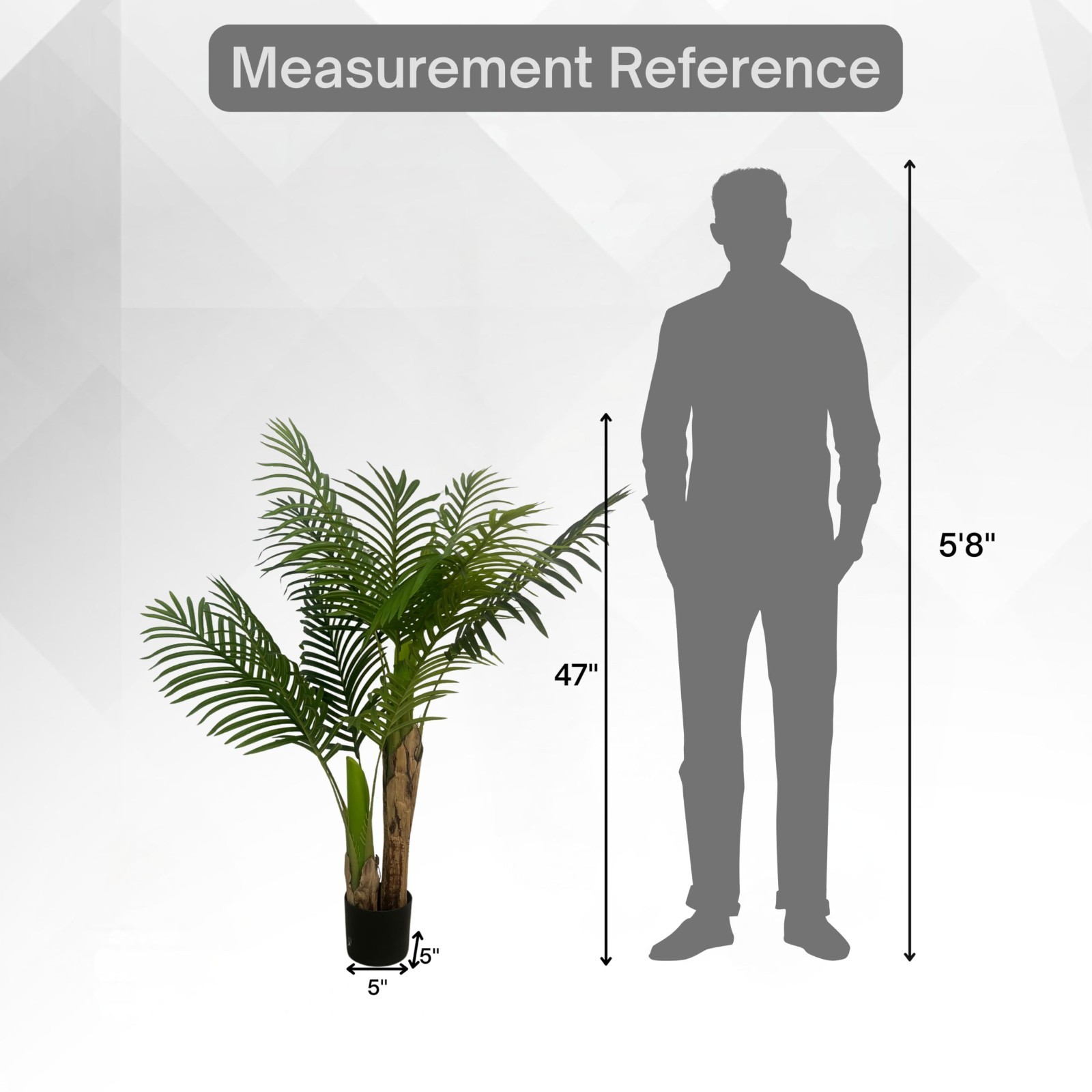 4ft Artificial Palm Tree – Realistic Tropical Indoor Plant, Home Decor, Lifelike