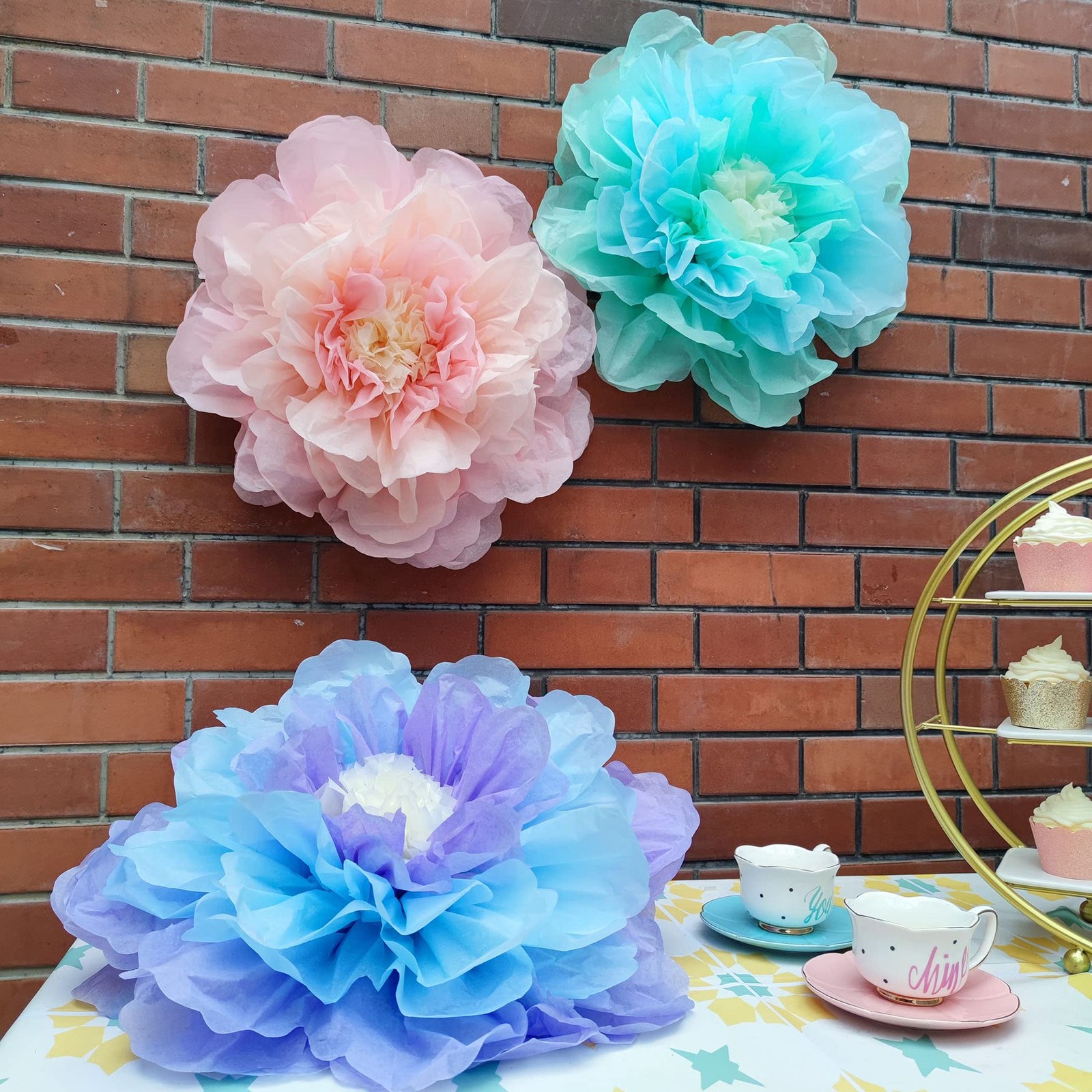 Pastel 20 Inch Giant Chrysanth Flower for Nursery Wall Party Wedding Decor Ea…