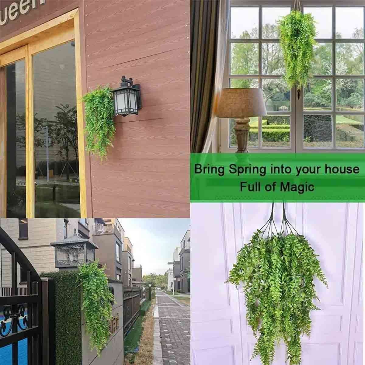Artificial Hanging Plants Vines Fake Ivy Ferns Outdoor Wedding Garland Decor