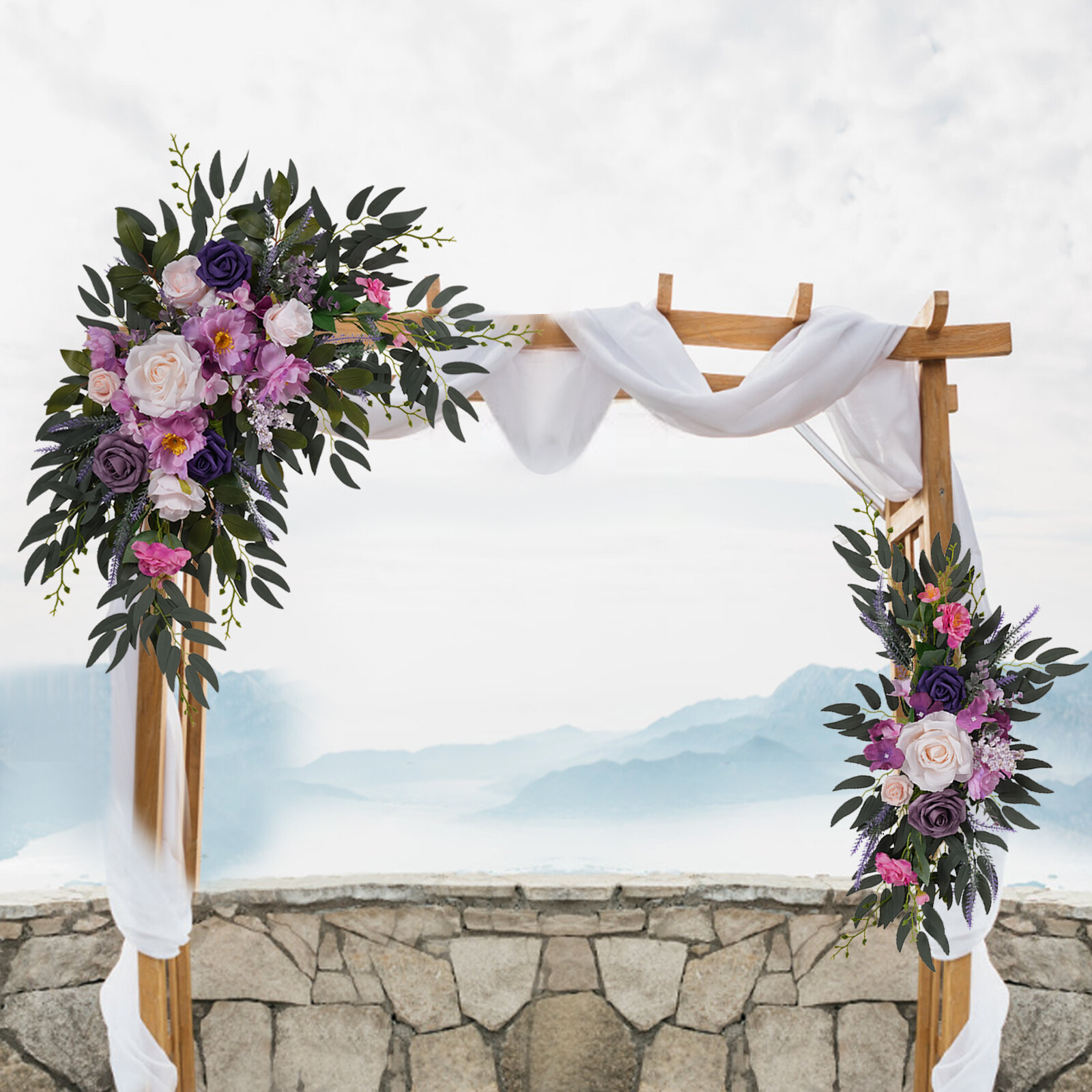 Artificial Wedding Arch Flowers Kit Artificial Flowers for Wedding Decoration US