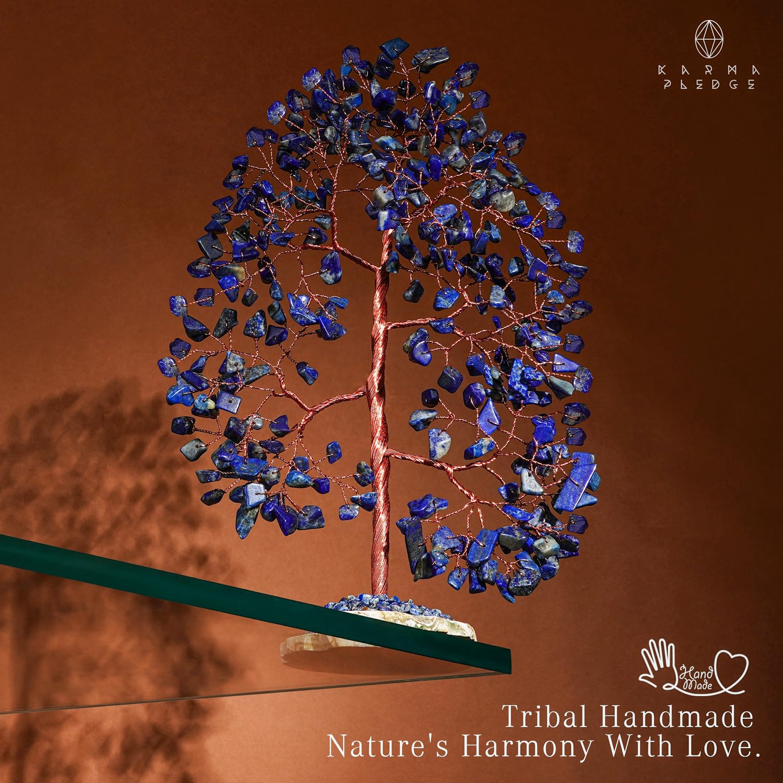 Crystal Tree of Life Birthday Gifts for Women, Men, Frineds, Handmade Lapis L…