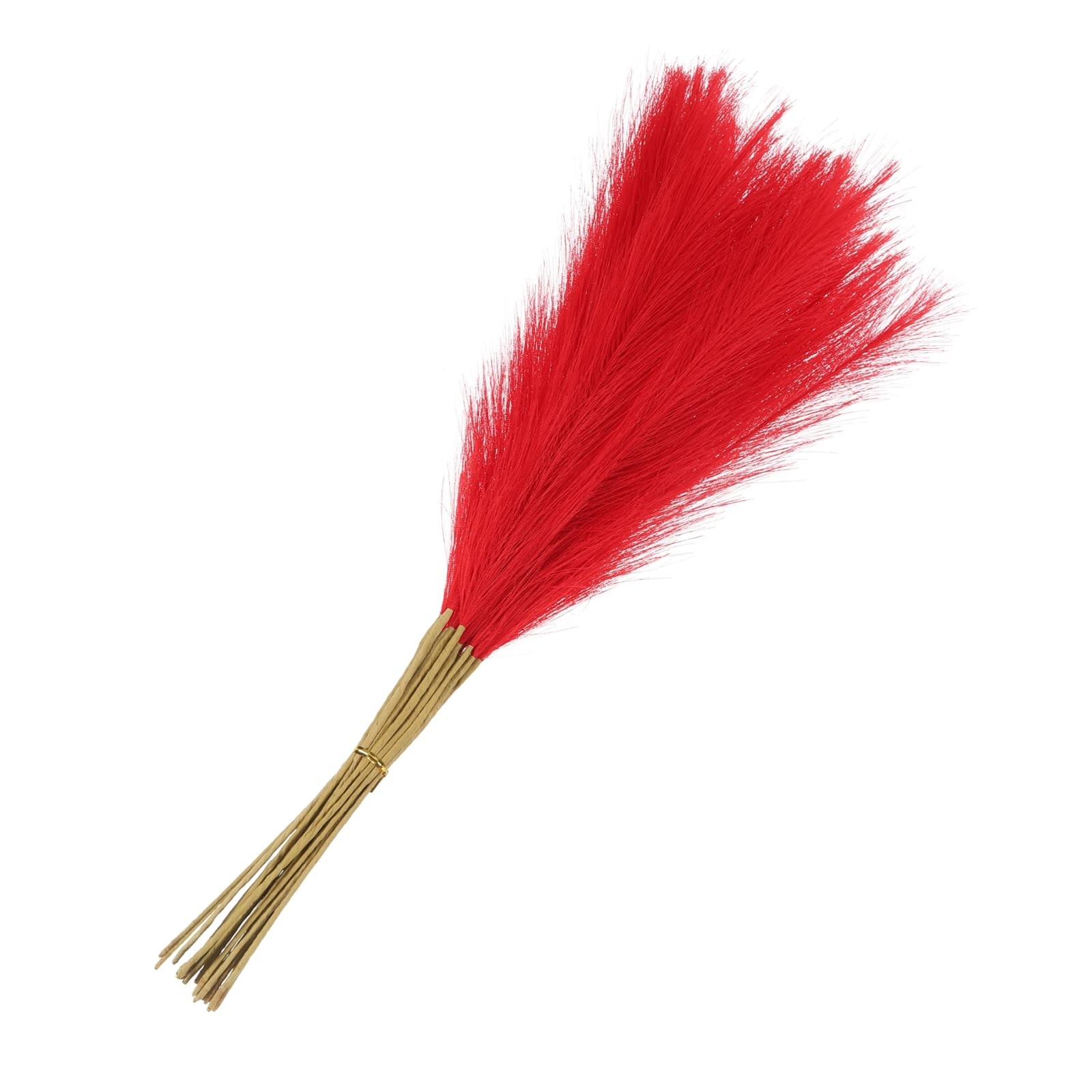 15 PCS 21 Inch Fake Red Pampas Grass Decor For Living Room Vase Party
