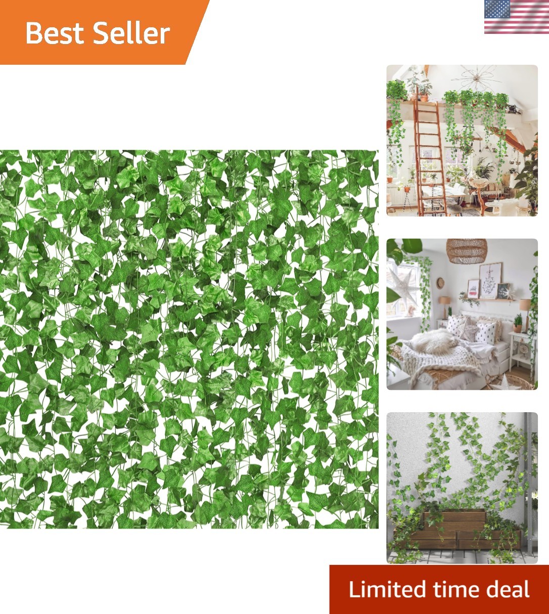 Versatile 588FT Artificial Ivy Garland – Perfect for Home, Parties, and Gardens