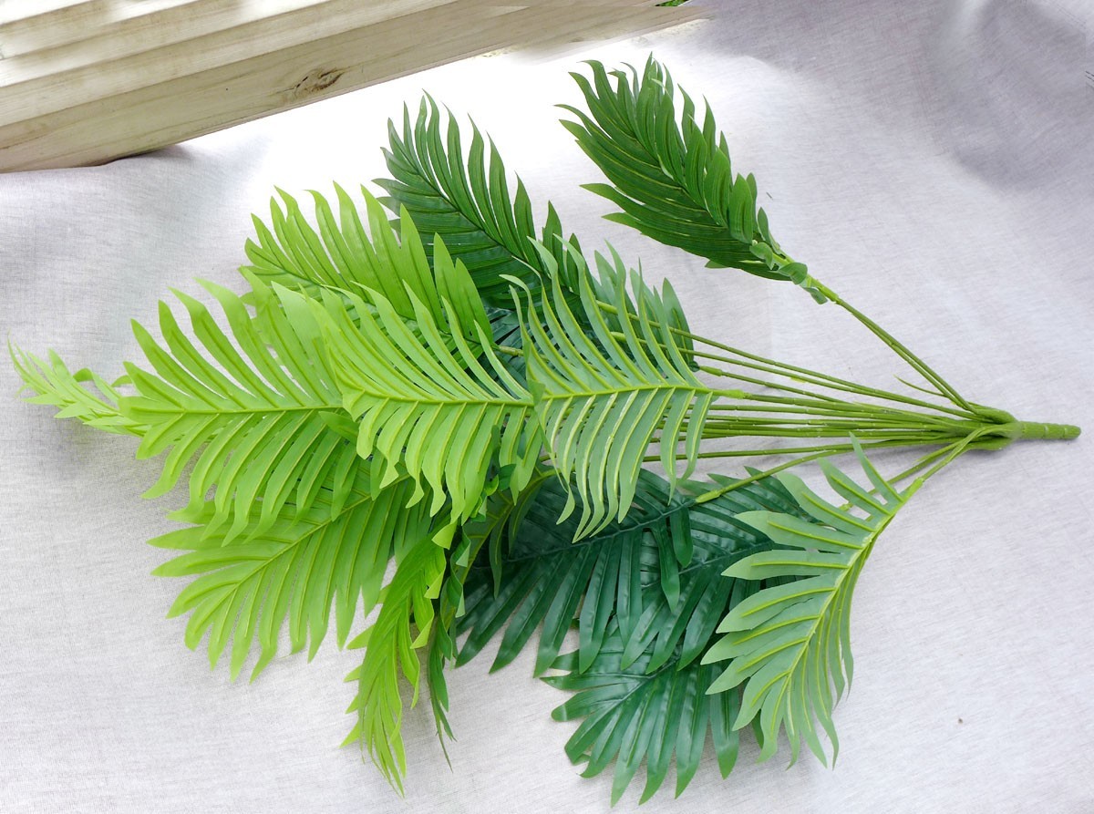25″ Hight Artificial Forks Tropical Plant Small Tree (#148) 18 Plam Leaves
