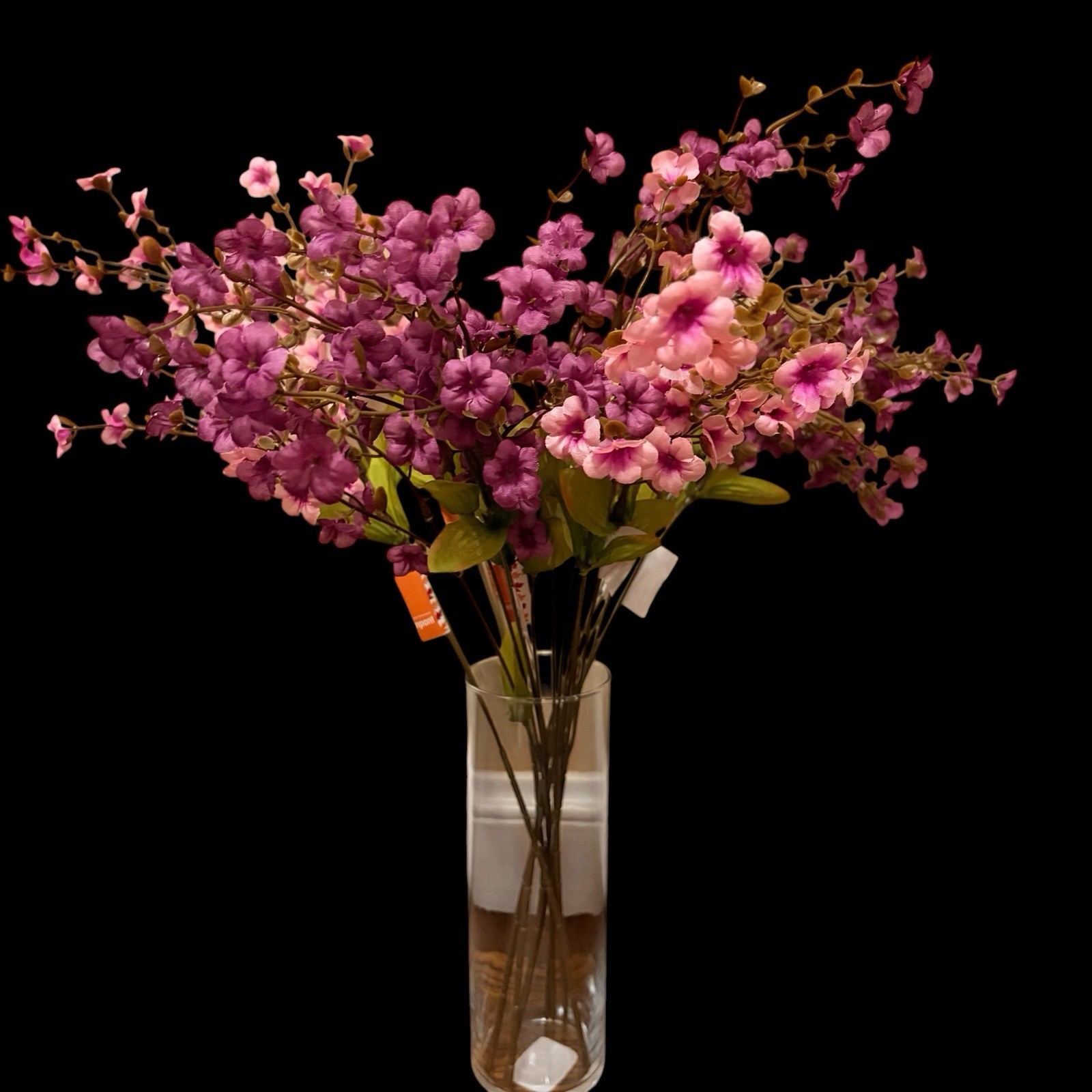 8pcs/ Stems Babys Breath/Wild Silk Artificial Flowers Pink Purple Mix 27” New